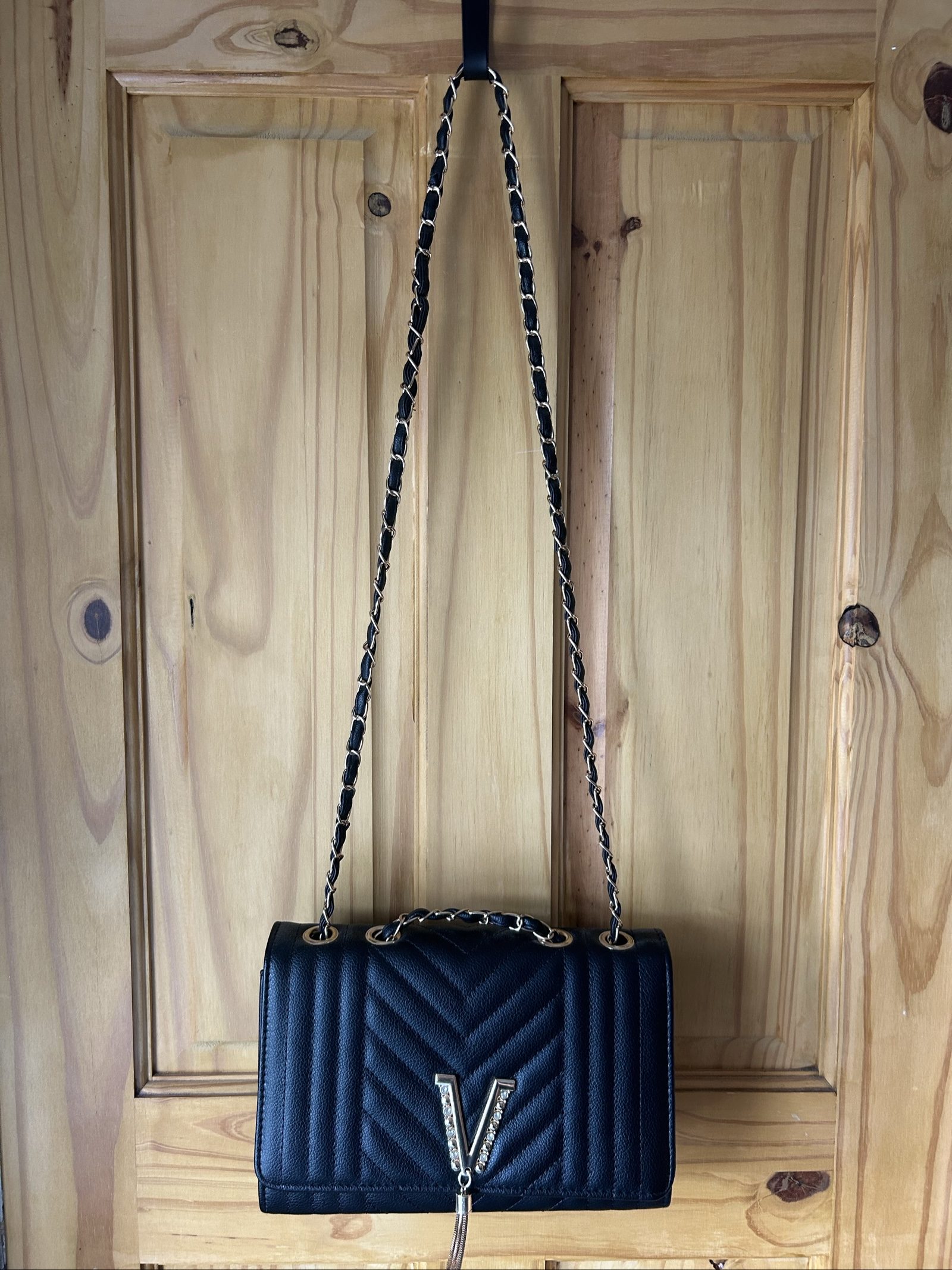 Black Chain Strap Shoulder Bag image 3