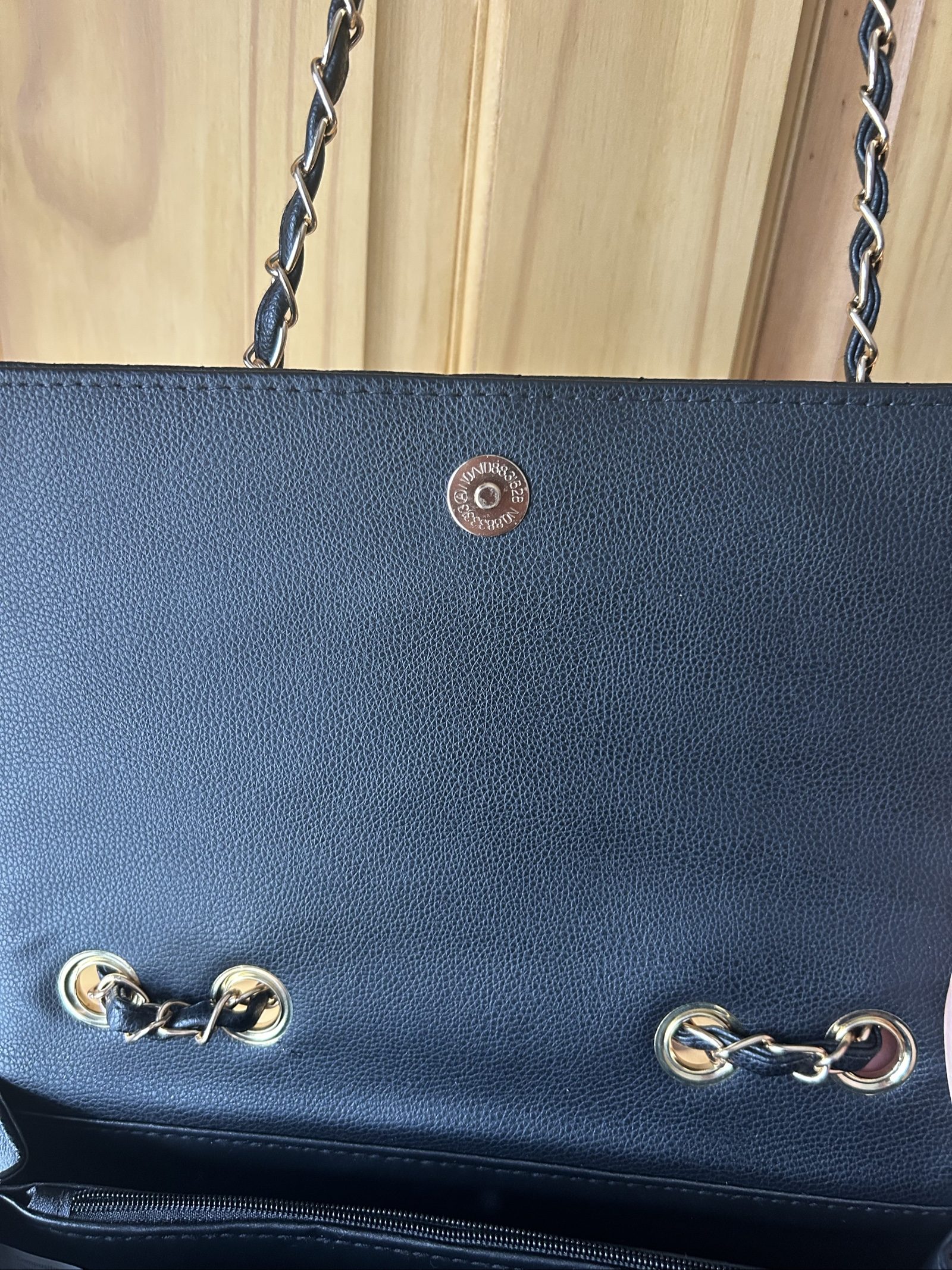 Black Chain Strap Shoulder Bag image 5
