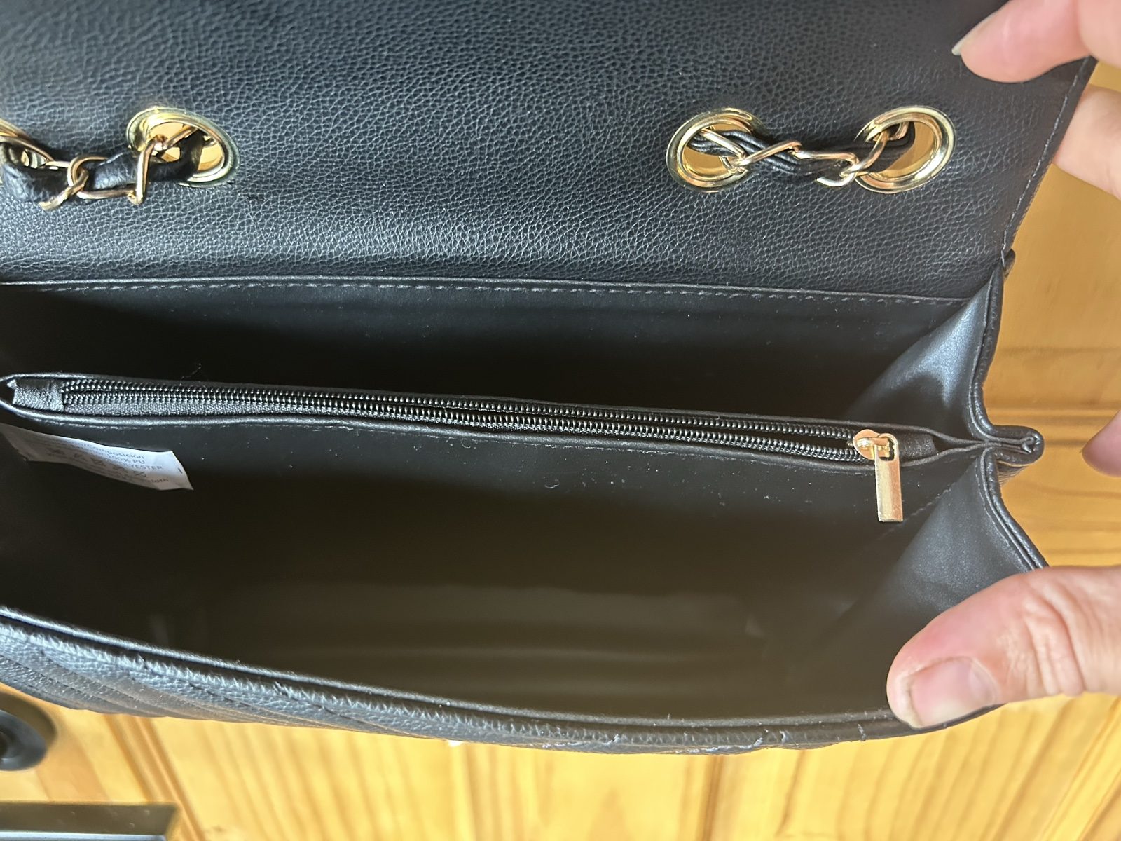 Black Chain Strap Shoulder Bag image 6