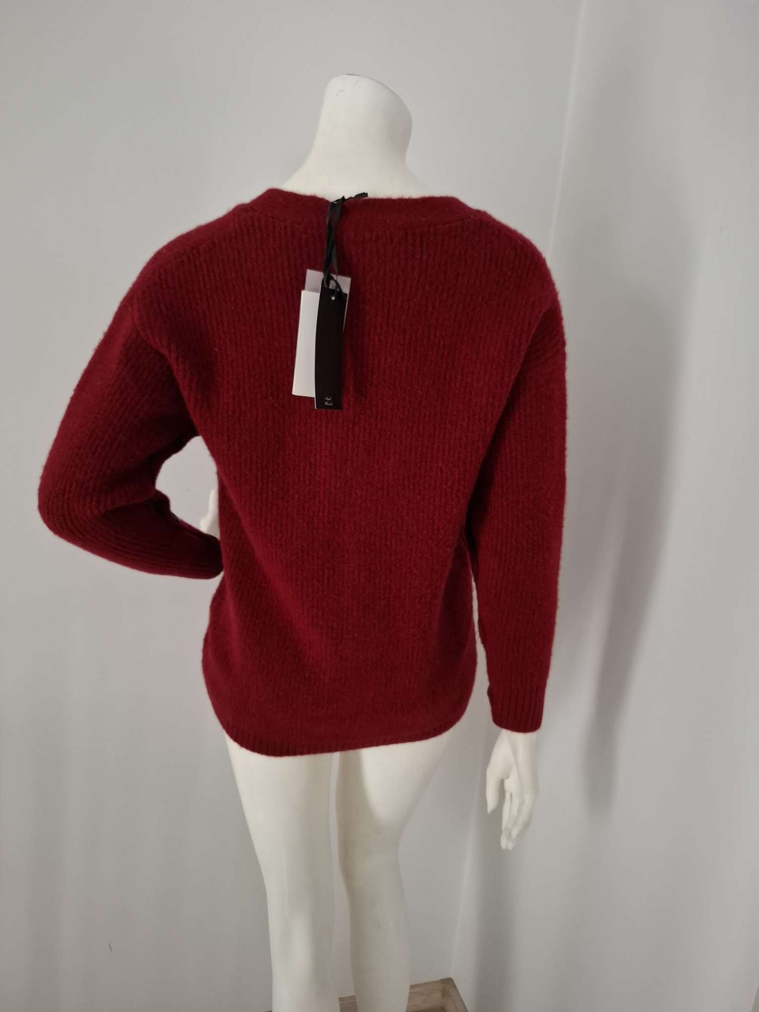 Unbranded Red Buttoned V-Neck Cardigan Medium image 3