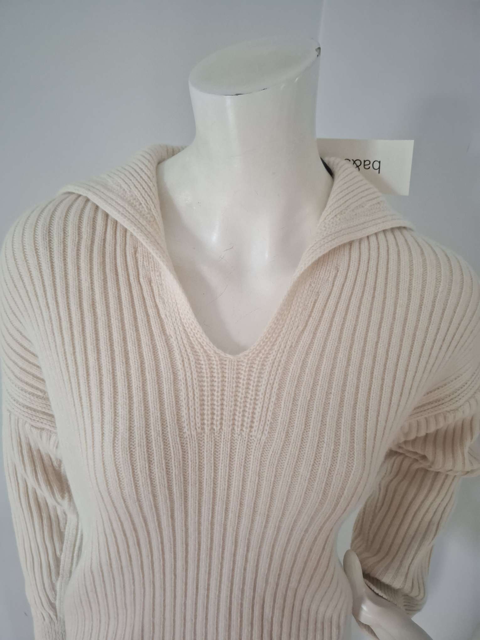 New ba&sh Wool Cashmere Ribbed Collar Sweater Size S image 3