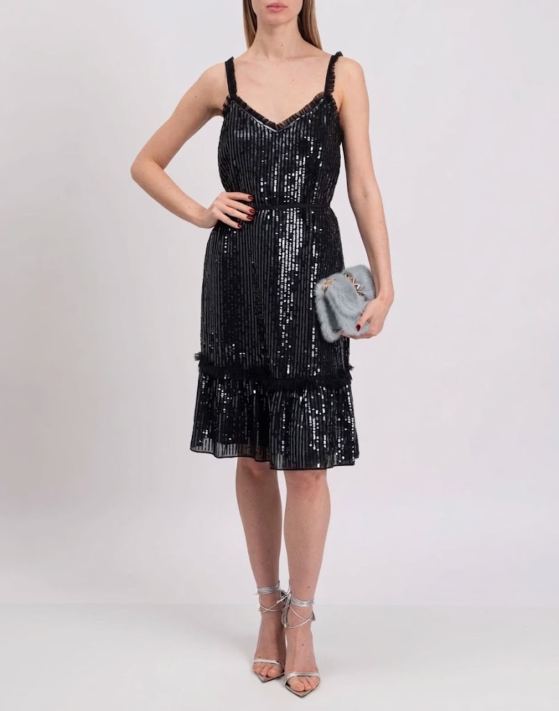 New Needle & Thread Sequin Midi Dress Size S image 3