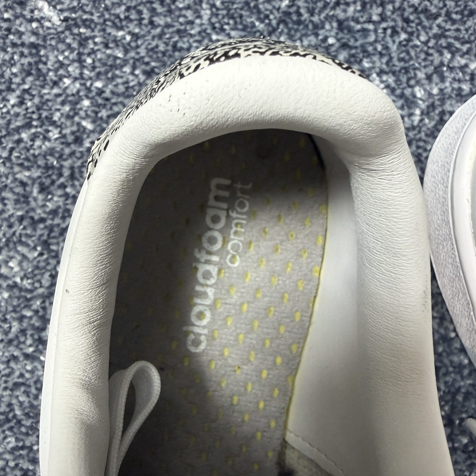 adidas Womens Grand Court Trainers UK 4 White Snake Print Cloudfoam FY2711 image 3