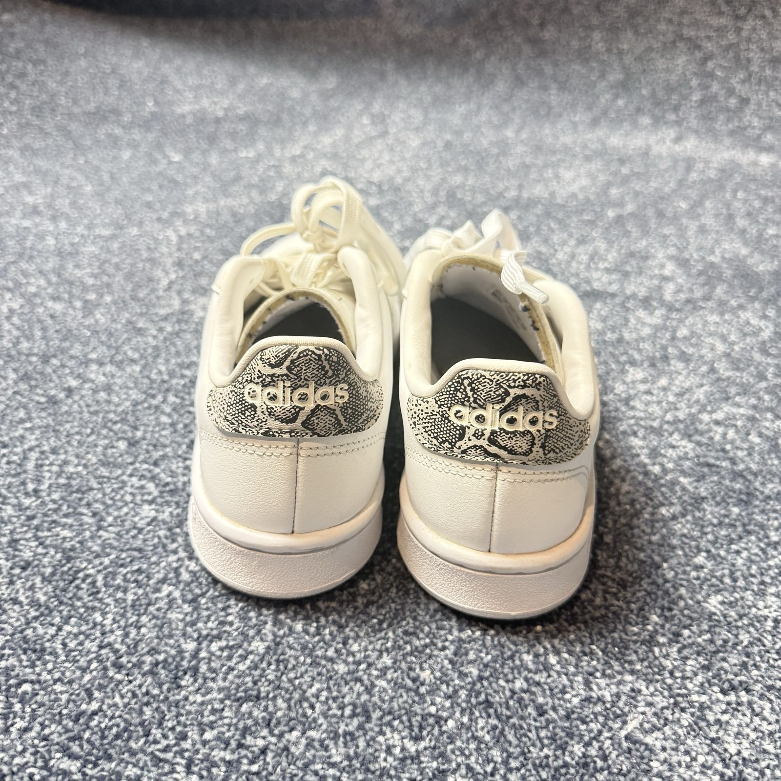 adidas Womens Grand Court Trainers UK 4 White Snake Print Cloudfoam FY2711 image 9