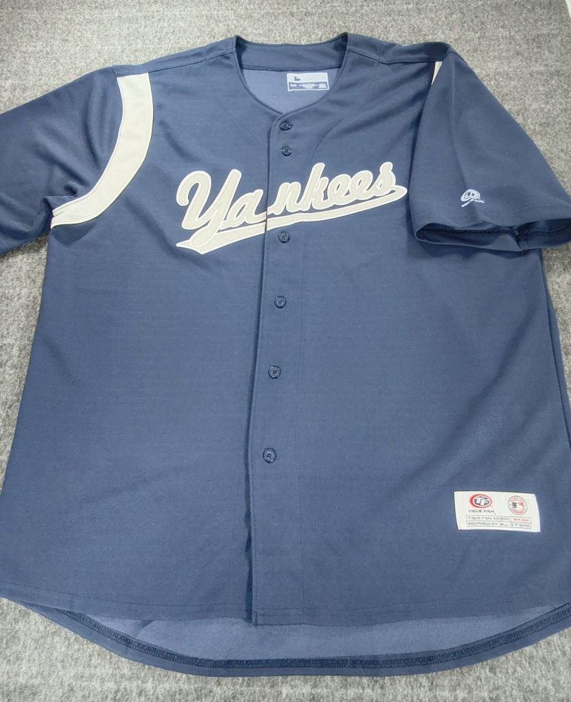 True Fan Navy & White Yankees Baseball Jersey XL