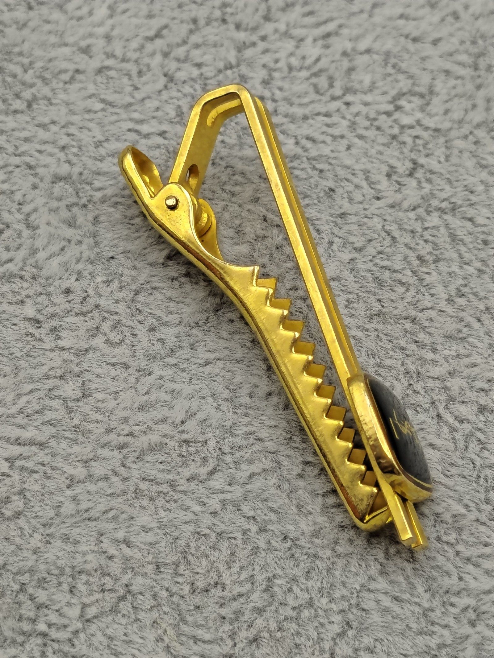 YSL Gold Tone & Black Tie Clip image 7