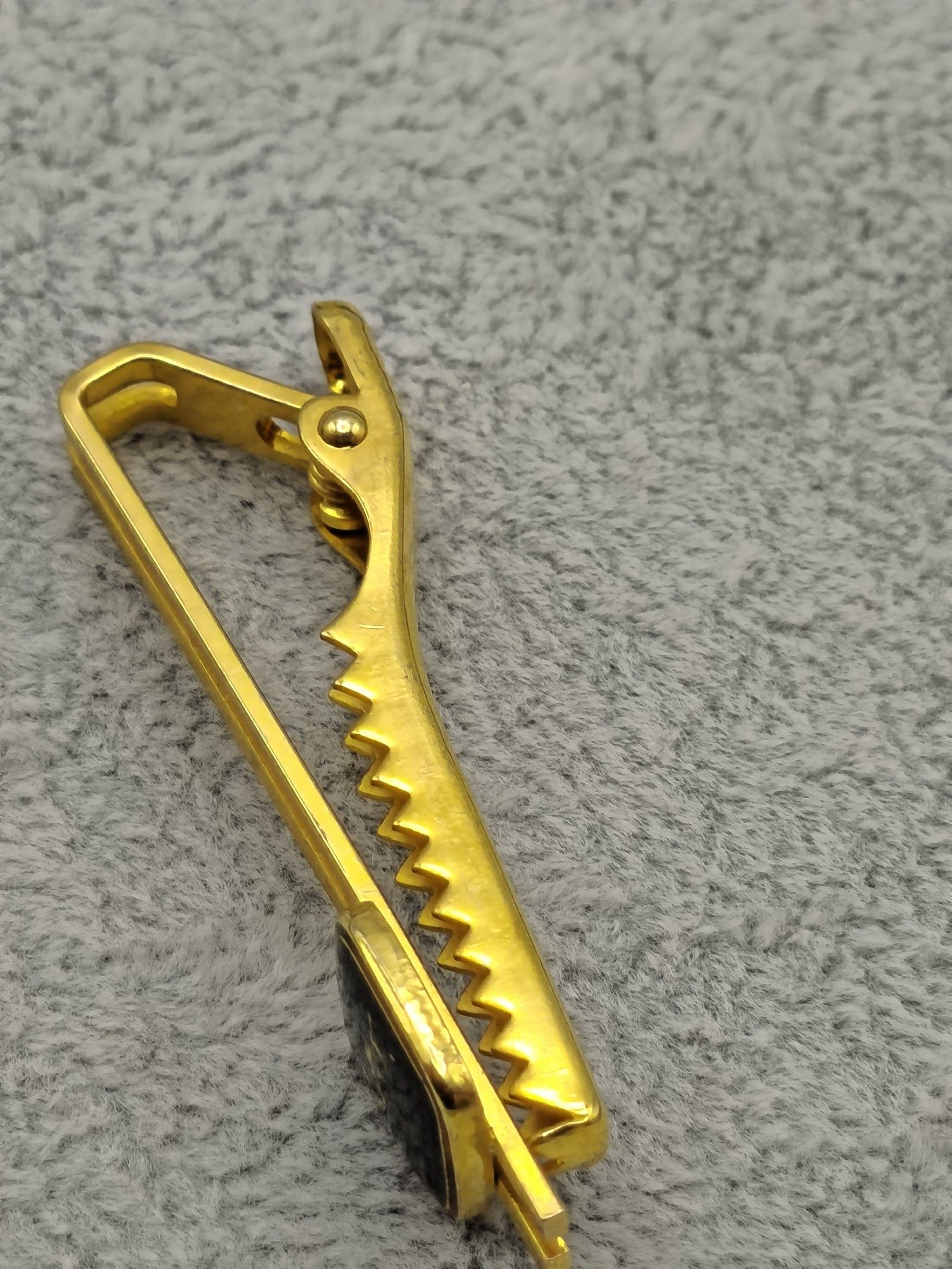 YSL Gold Tone & Black Tie Clip image 9