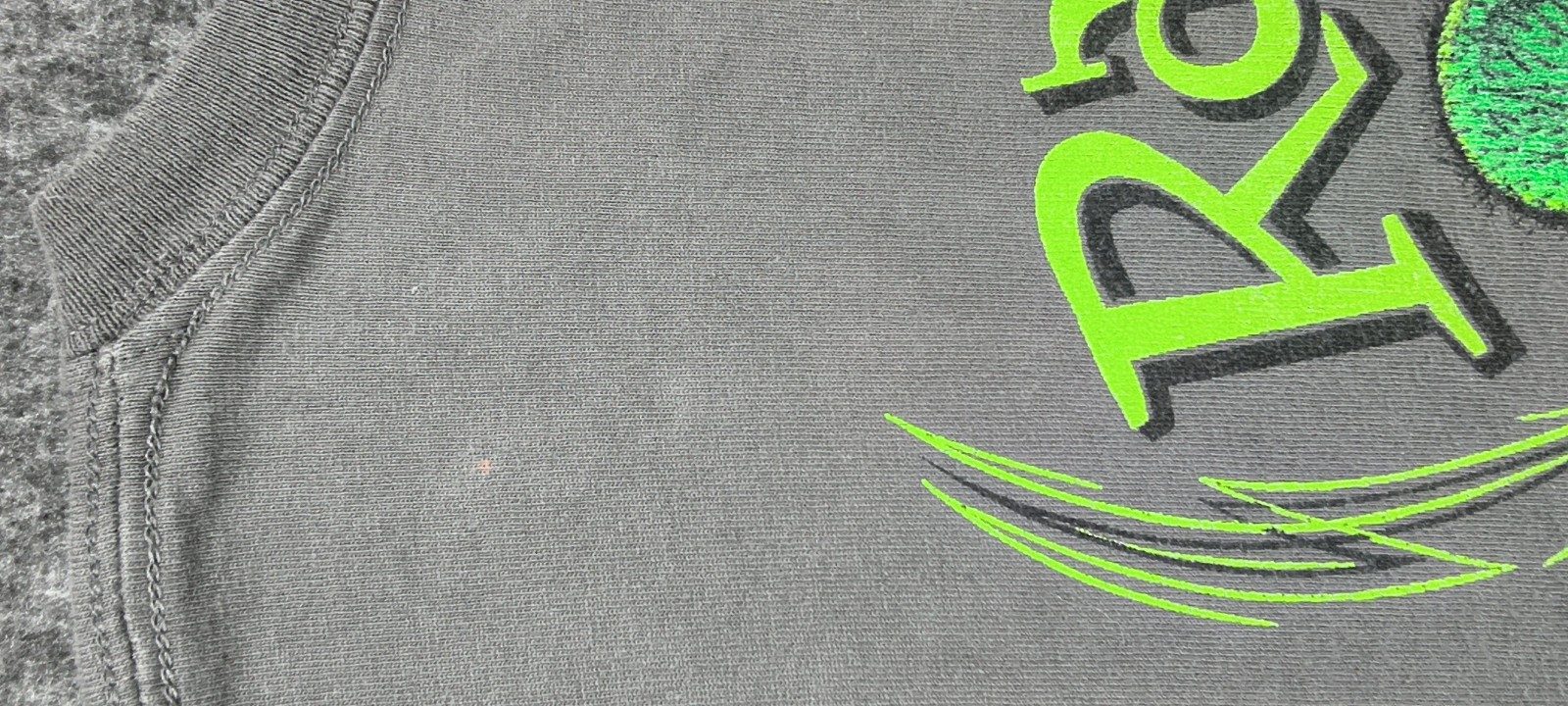 Rat Fink Grey Graphic T-Shirt Large Front & Back Print image 8