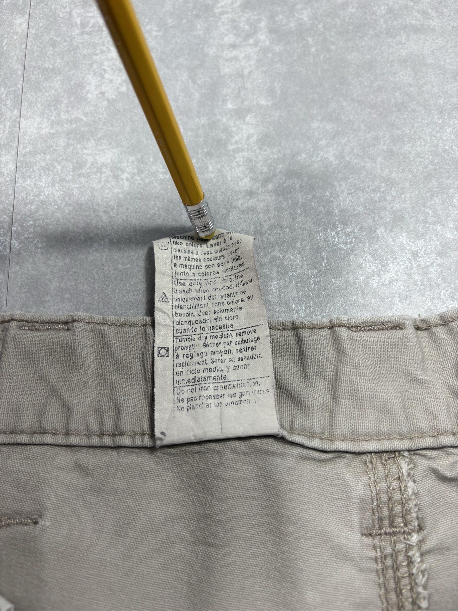 Carhartt Beige/Cream Cargo Work Trousers W36 Heavy Cotton image 10