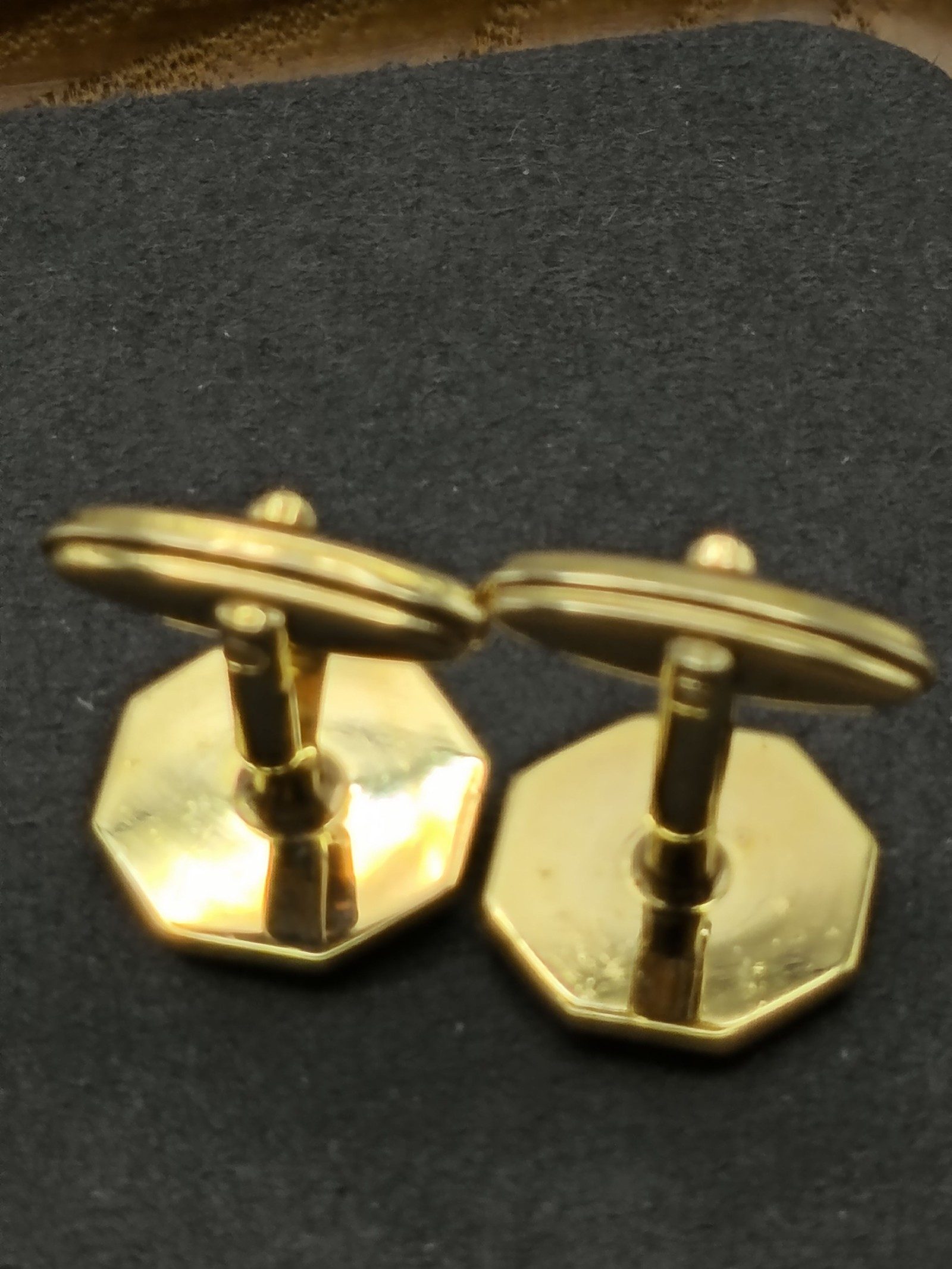 Bally Gold & Silver Mens Cufflinks Octagonal image 8