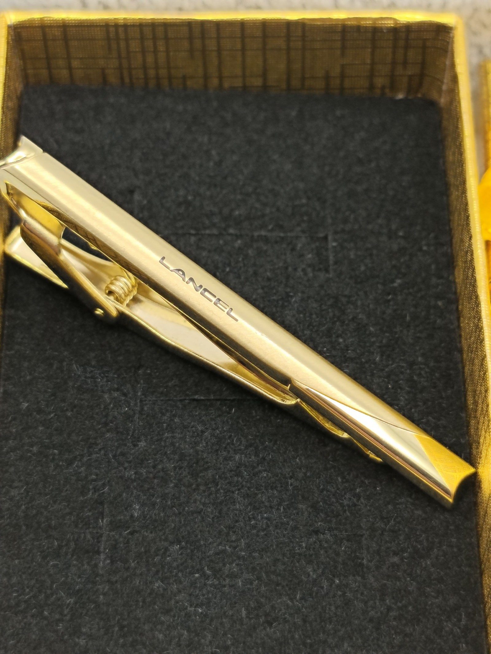 Lancel Gold Tone Tie Clip image 2