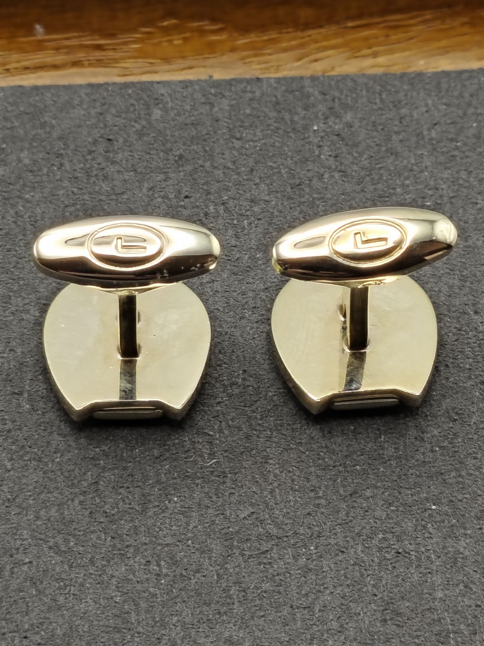 Lancel Gold Polo Player Horseshoe Cufflinks image 6