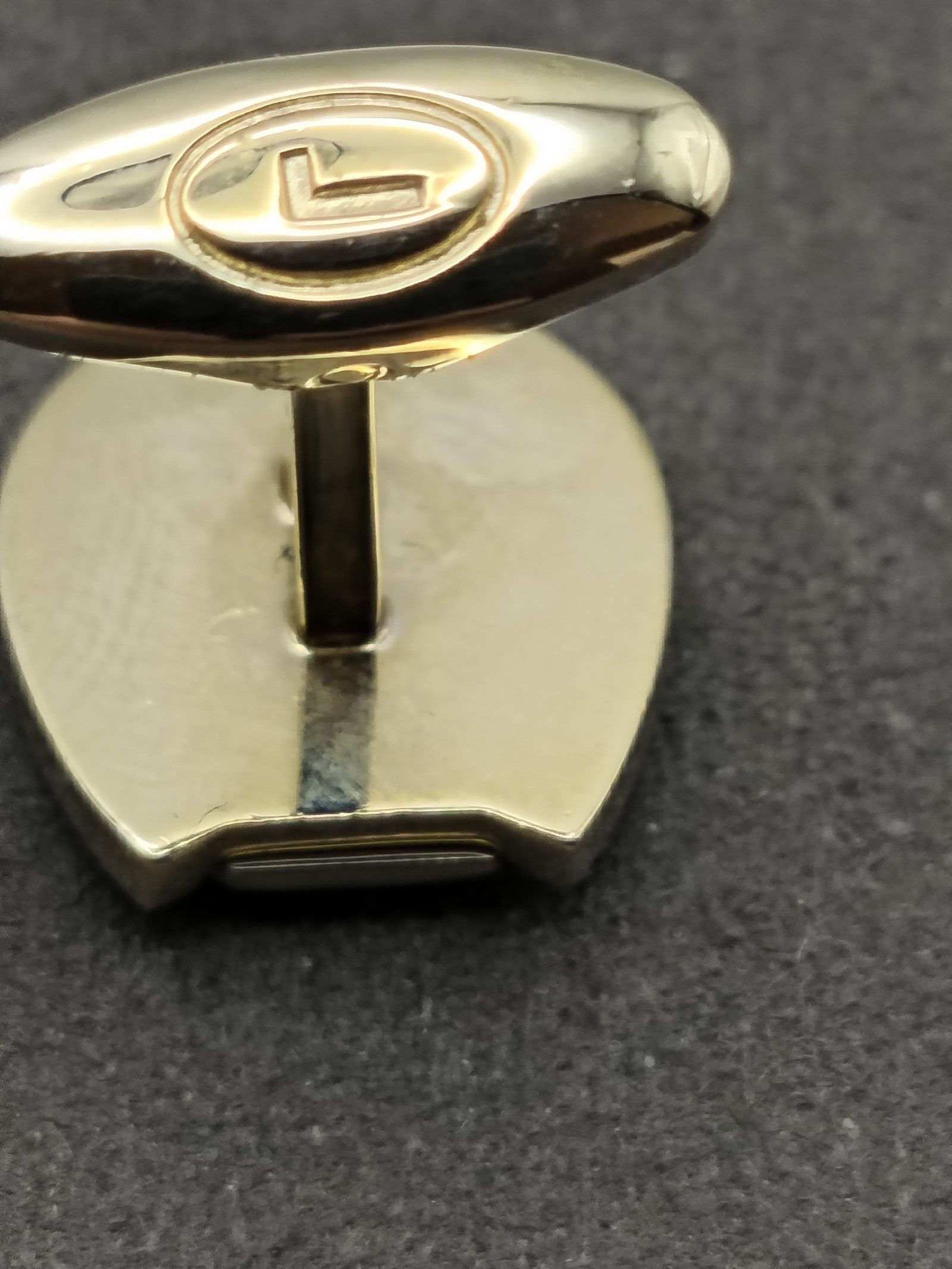 Lancel Gold Polo Player Horseshoe Cufflinks image 7