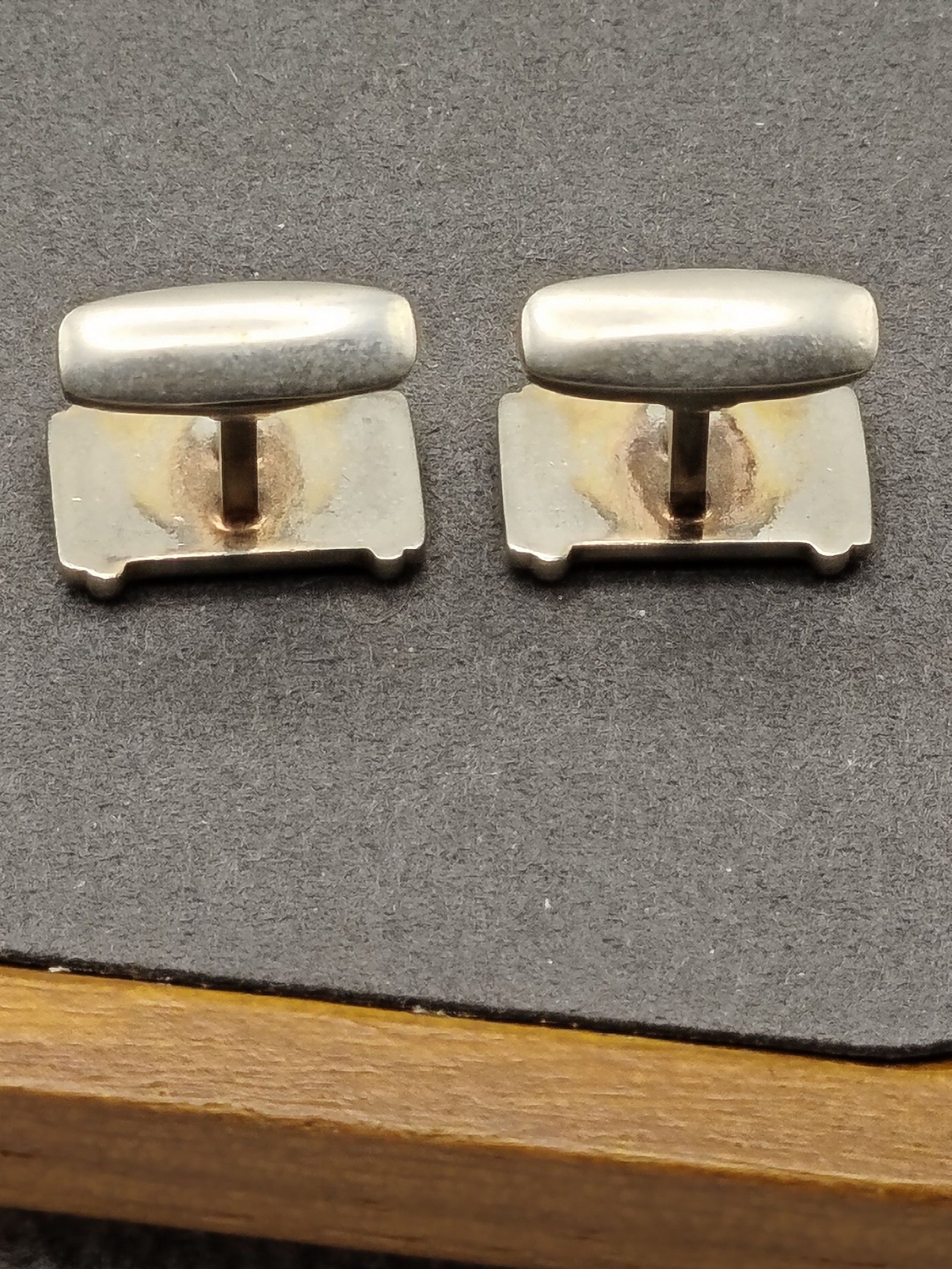 Yves Saint Laurent Silver tone Logo Cufflinks image 6