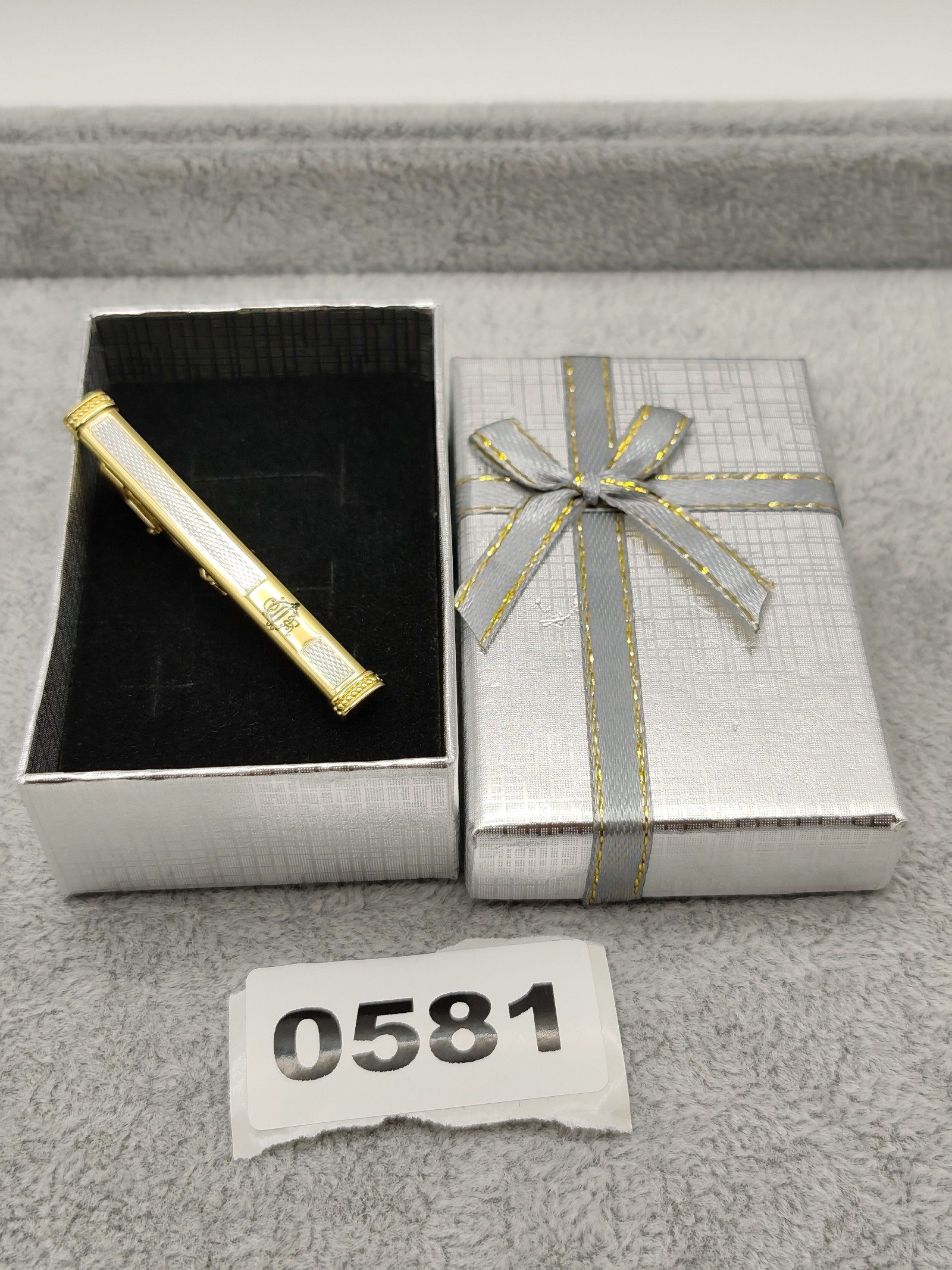 Christian Dior Gold & Silver Tone Tie Clip Metal Unisex
