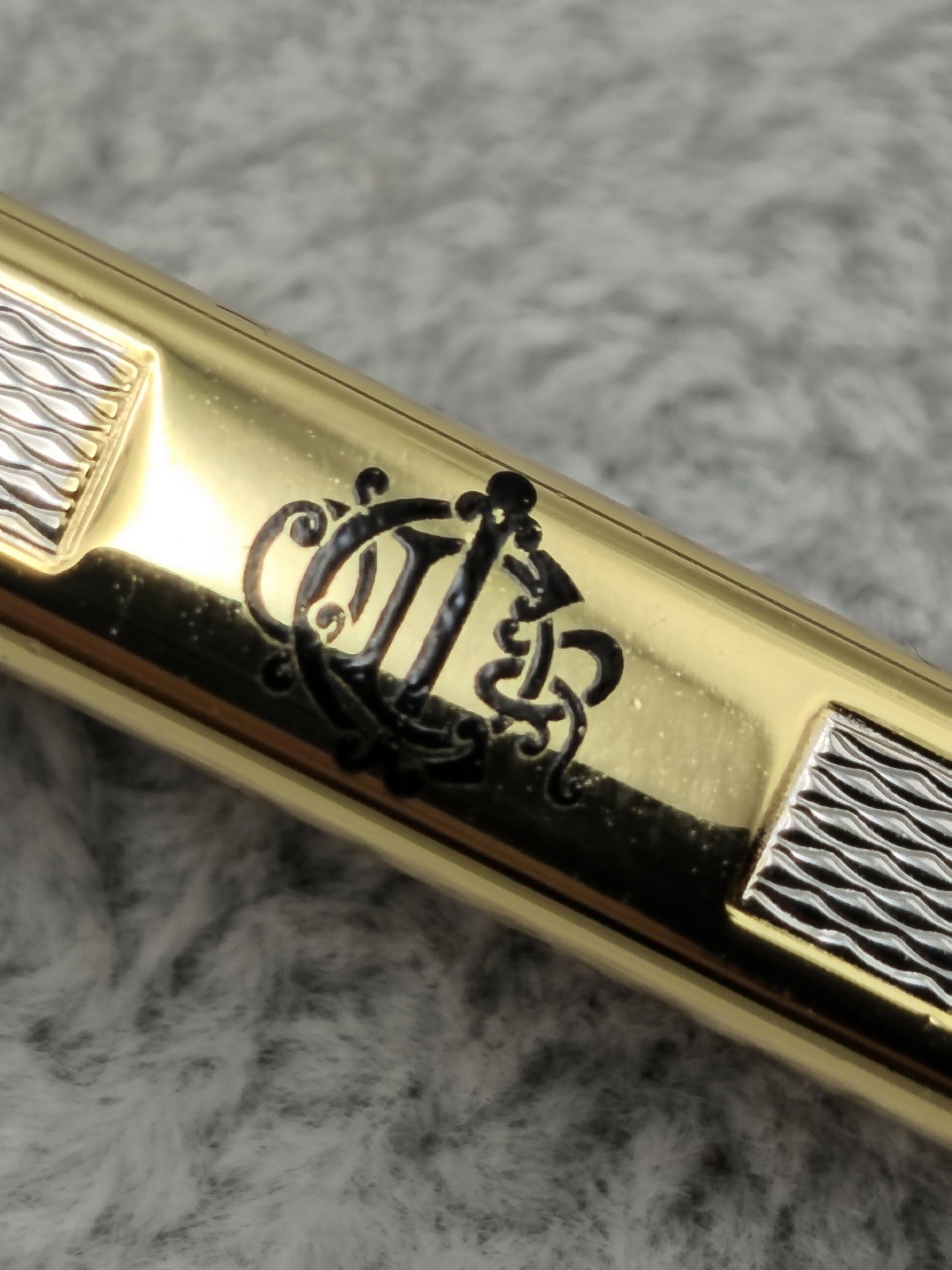 Christian Dior Gold & Silver Tone Tie Clip Metal Unisex image 4