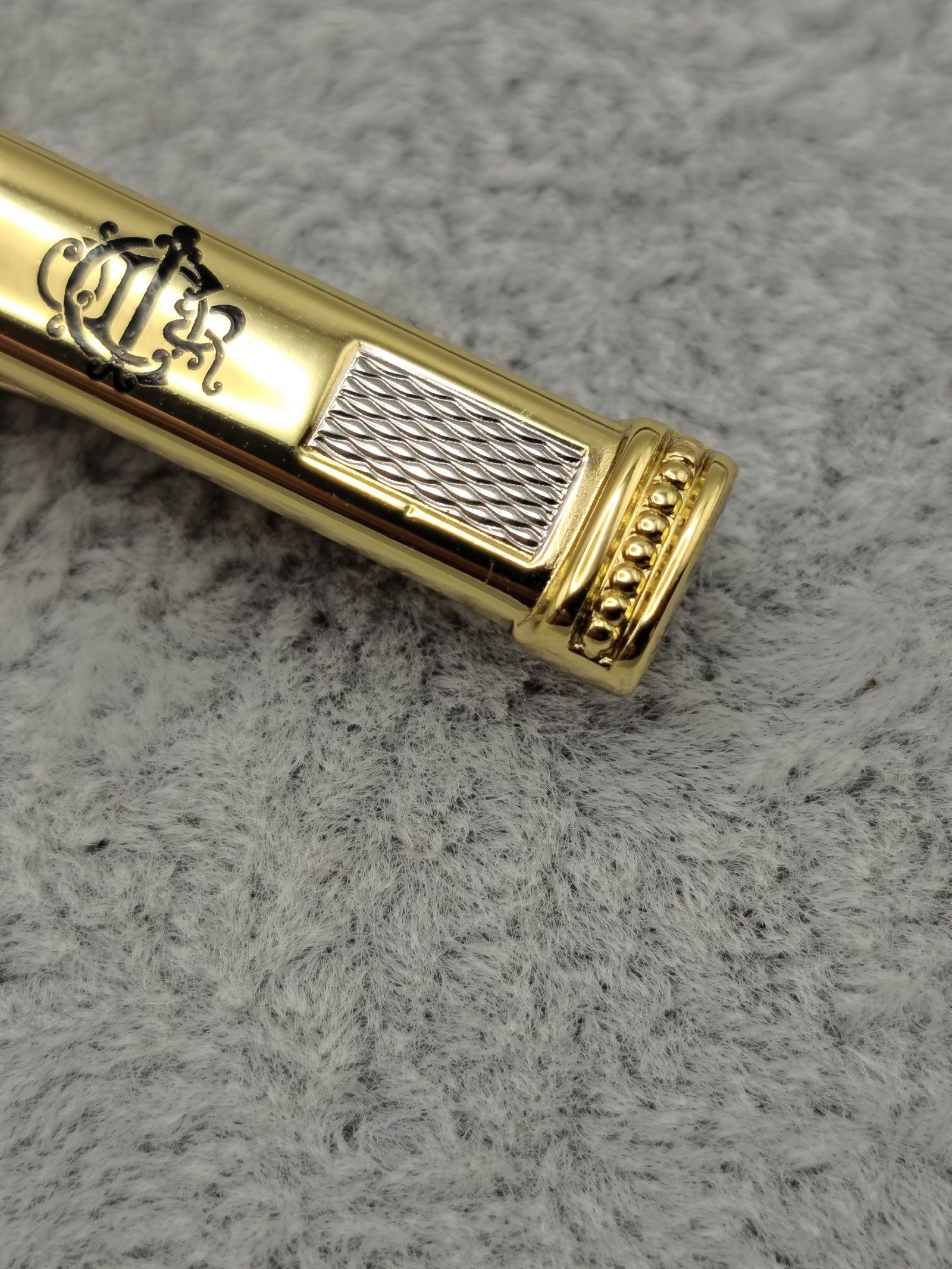 Christian Dior Gold & Silver Tone Tie Clip Metal Unisex image 6