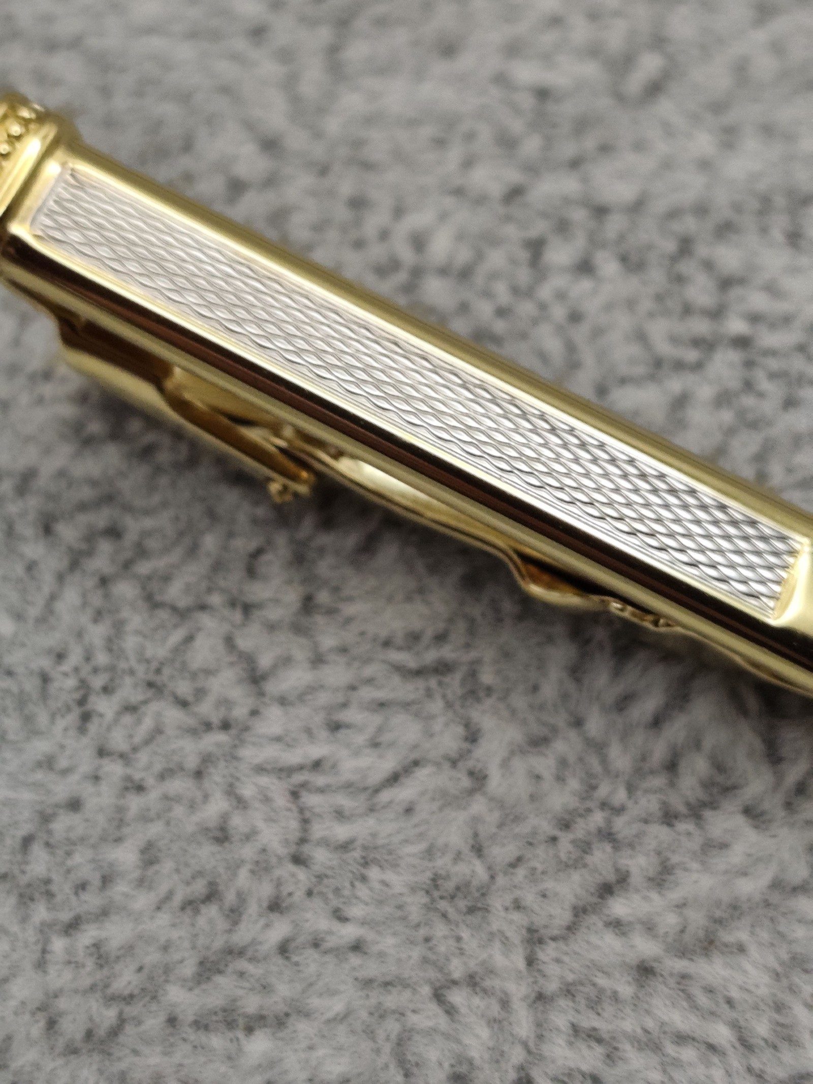 Christian Dior Gold & Silver Tone Tie Clip Metal Unisex image 7