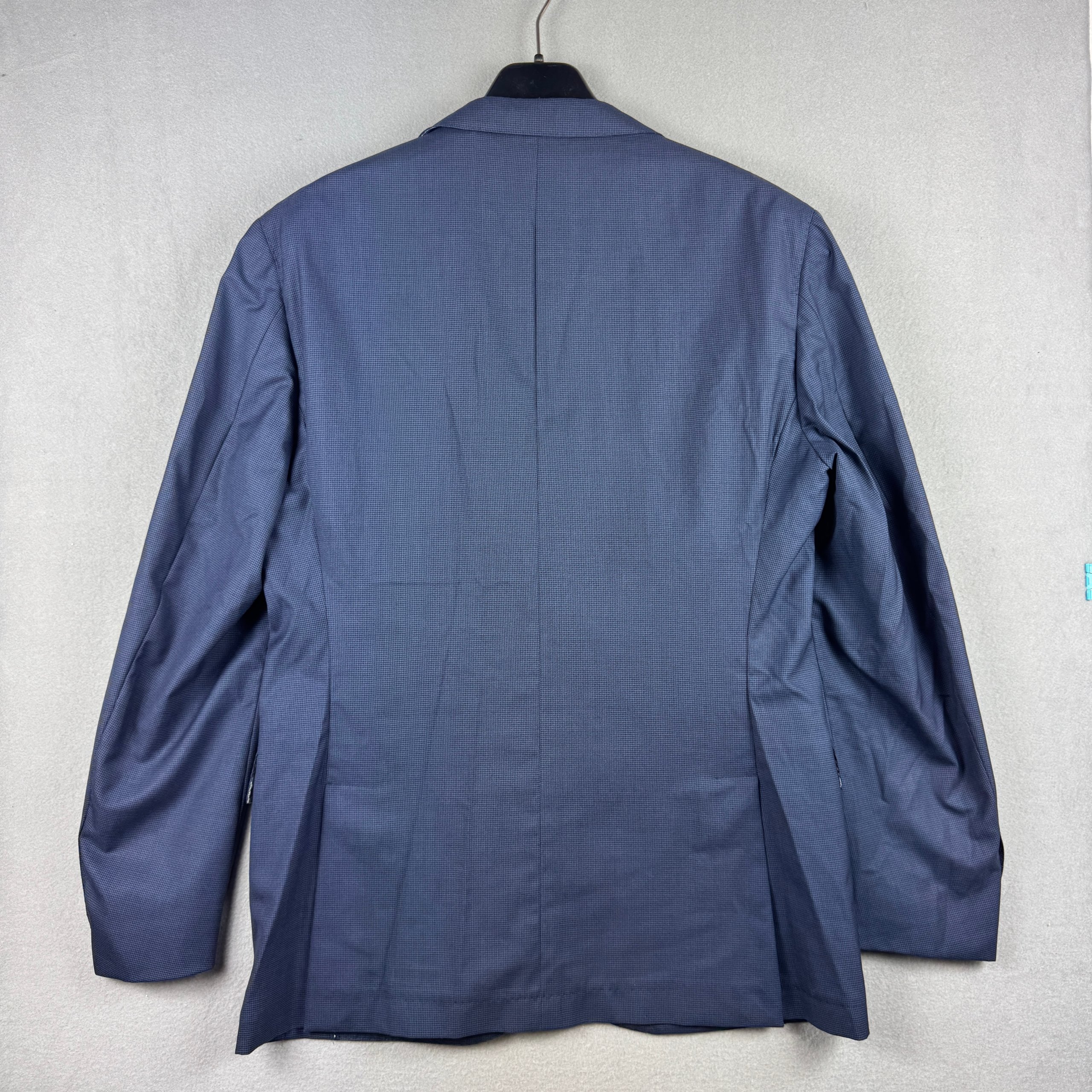 Corneliani Navy Micro Check Super 110`s Wool Blazer Size 52 / L image 10