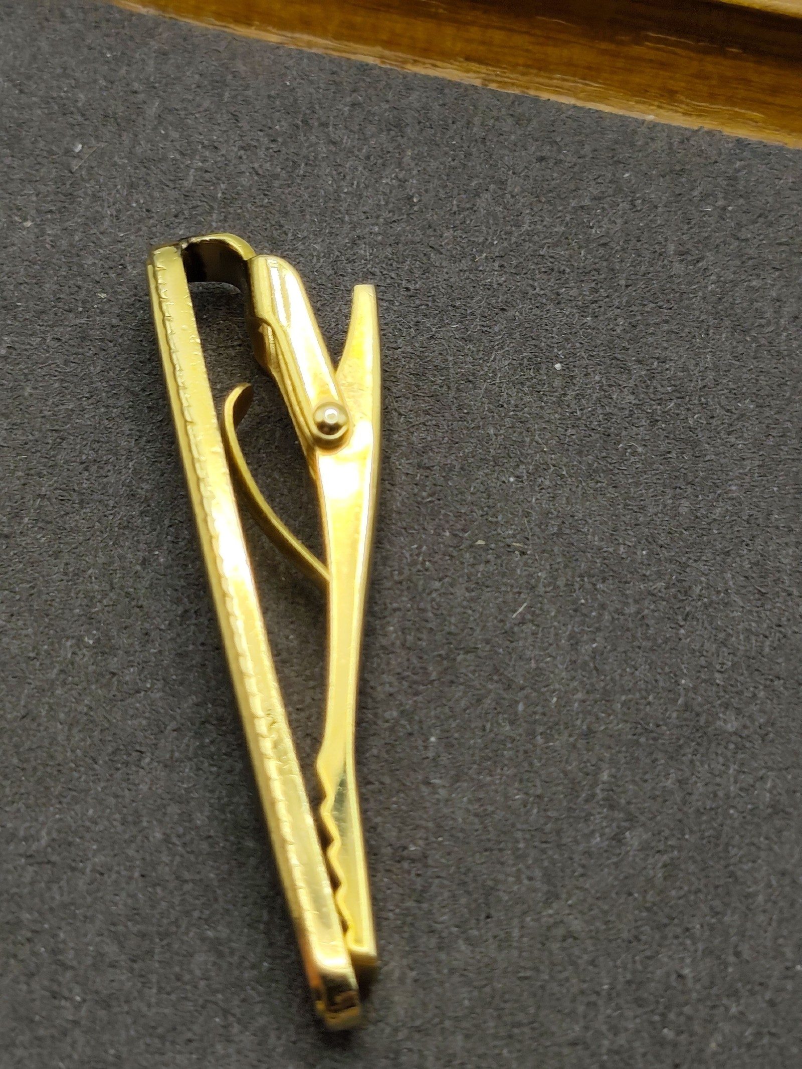Celine Green & Gold Enamel Tie Clip image 9