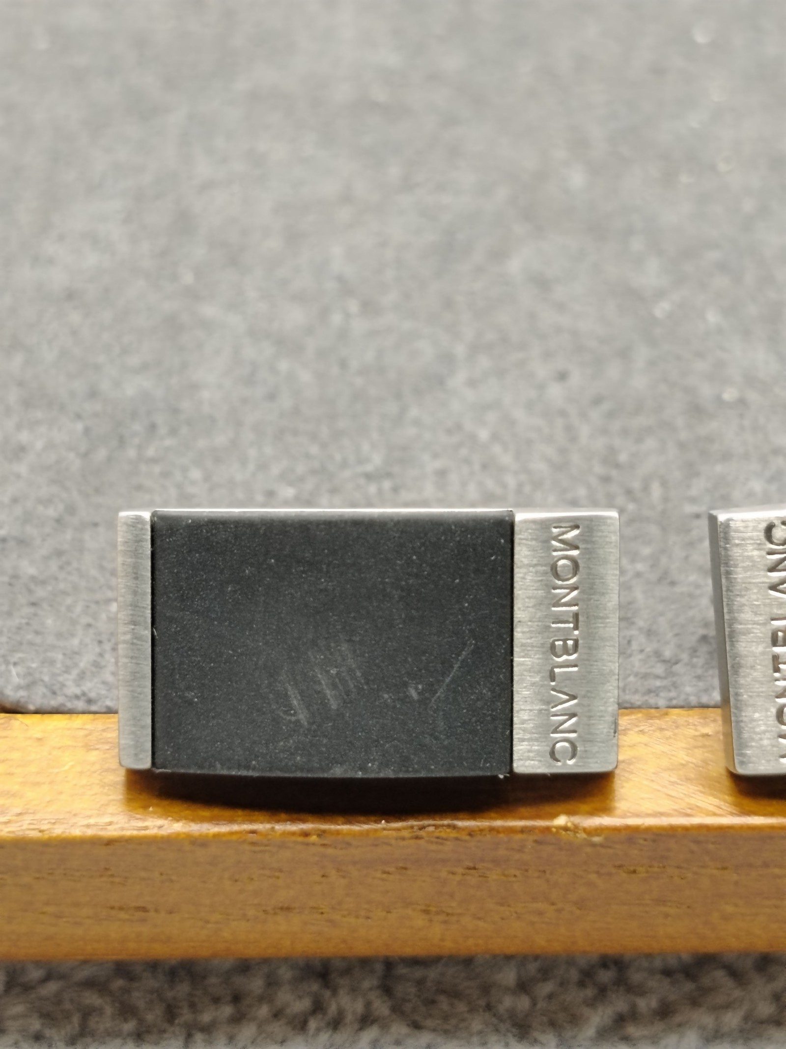 Montblanc Black & Silver Cufflinks with Box image 5