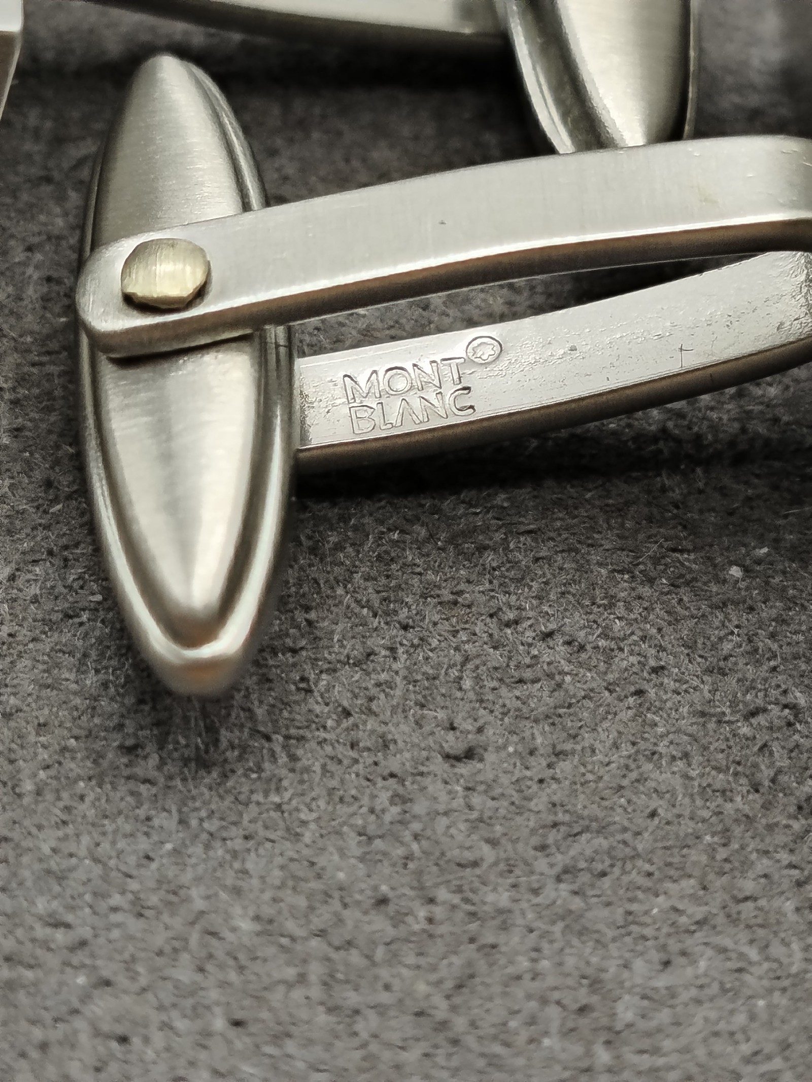 Montblanc Black & Silver Cufflinks with Box image 7