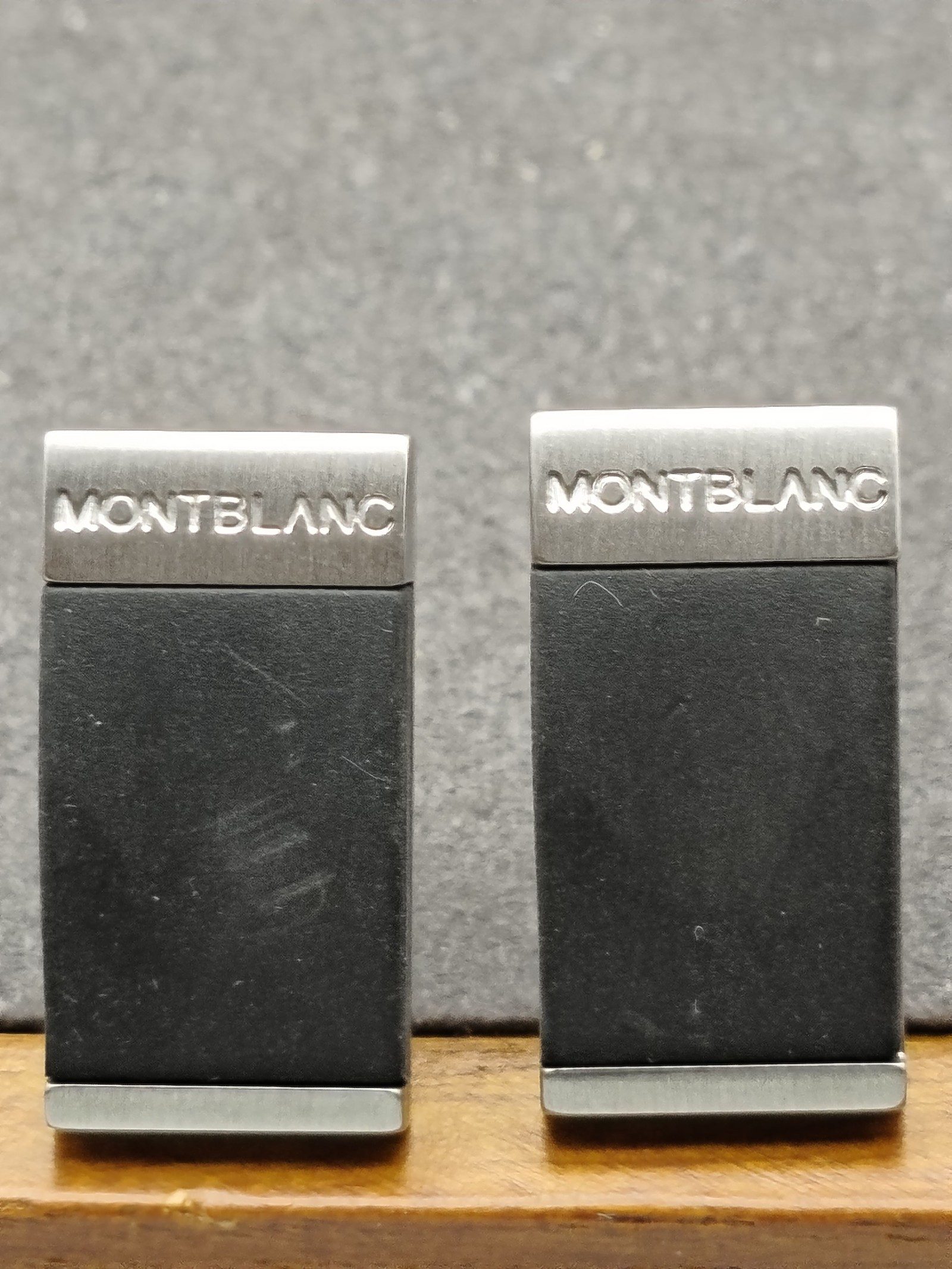 Montblanc Black & Silver Cufflinks with Box image 9
