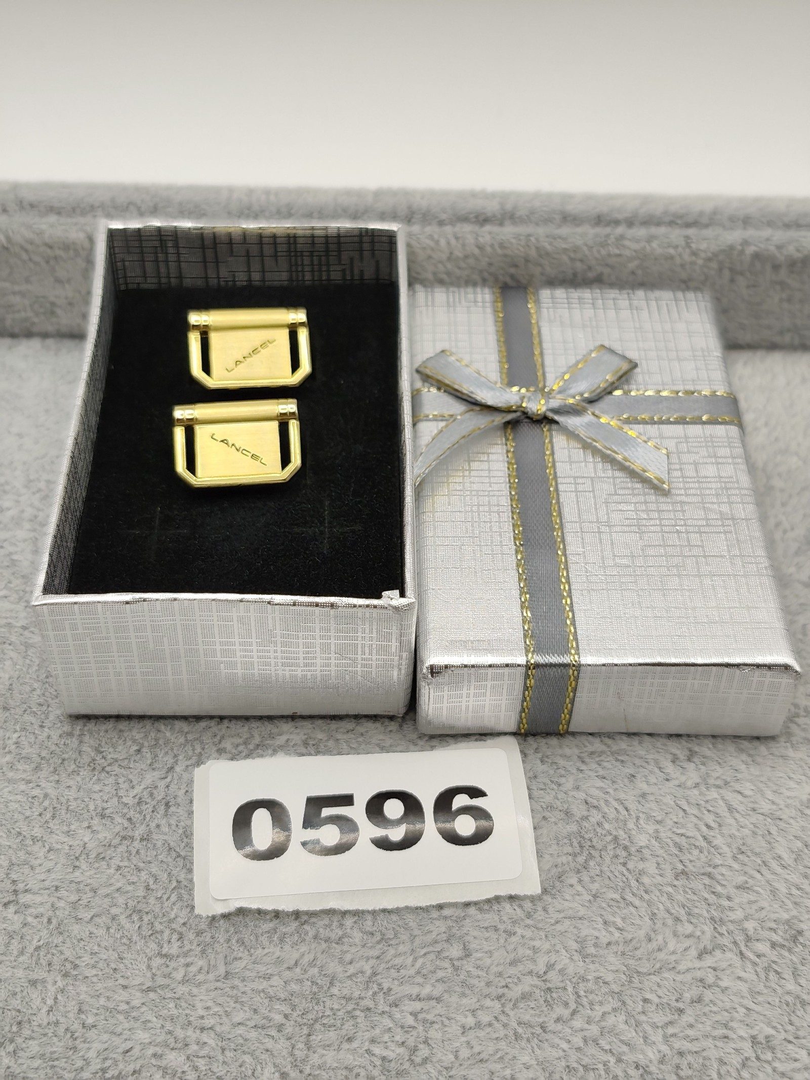 Lancel Gold Tone Men's Cufflinks Classic Elegant