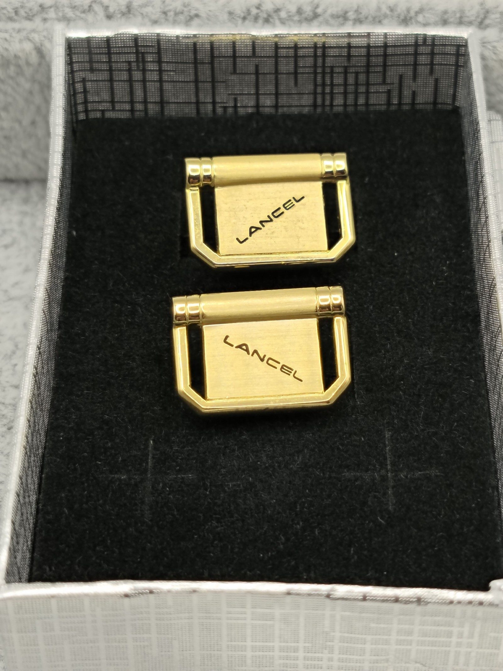 Lancel Gold Tone Men's Cufflinks Classic Elegant image 2