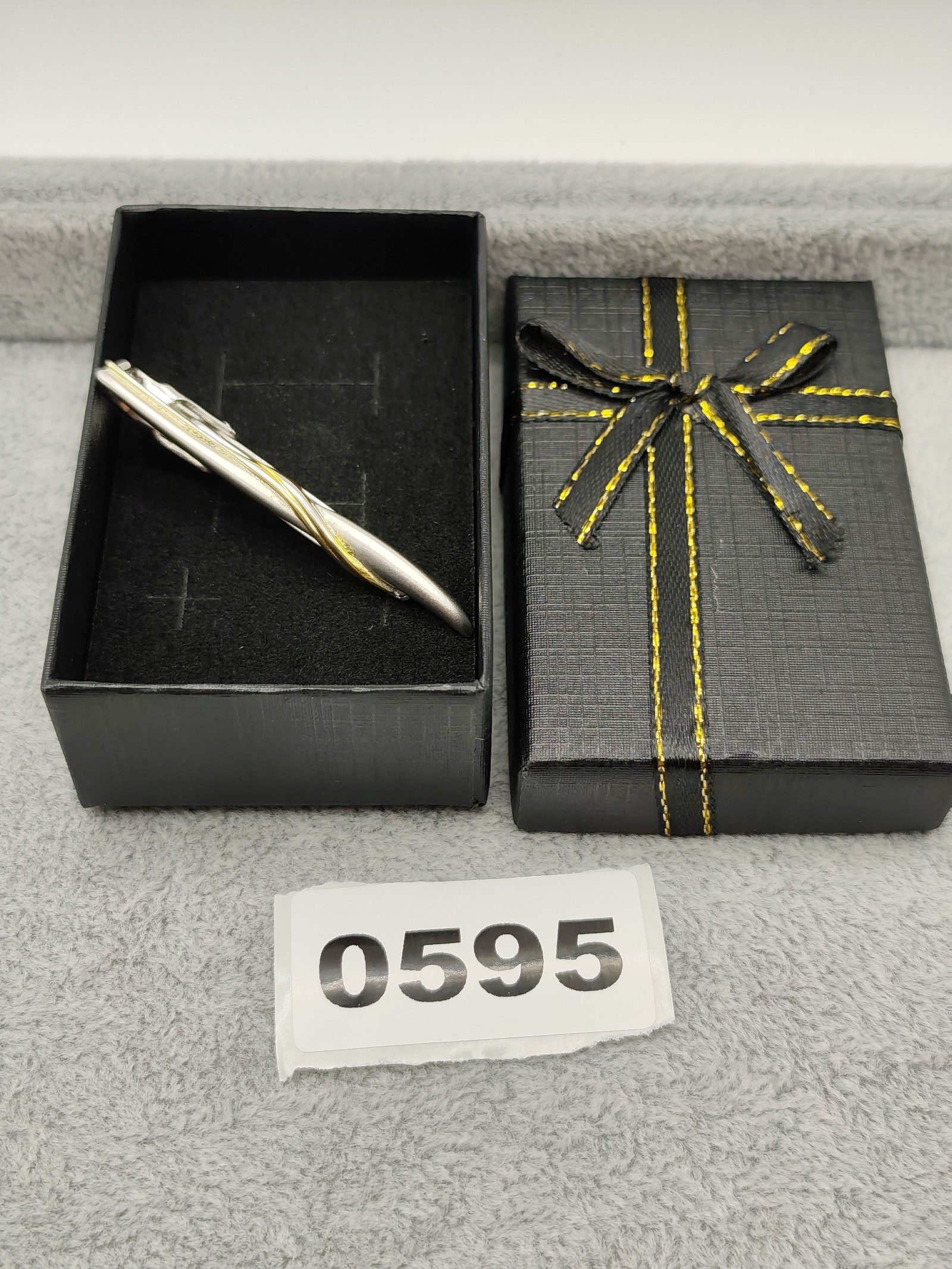 Yves Saint Laurent Silver & Gold Tone Tie Clip