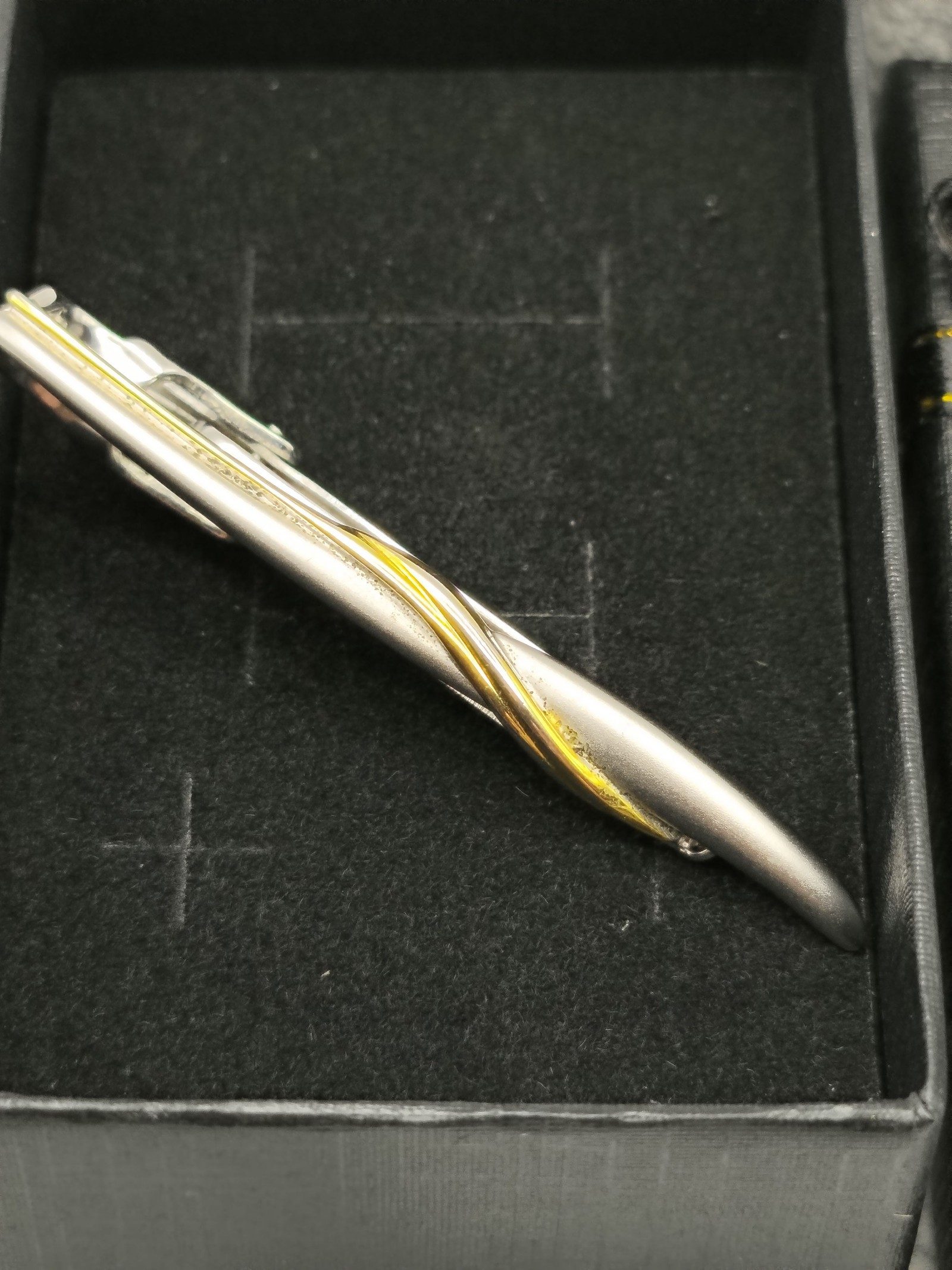 Yves Saint Laurent Silver & Gold Tone Tie Clip image 2