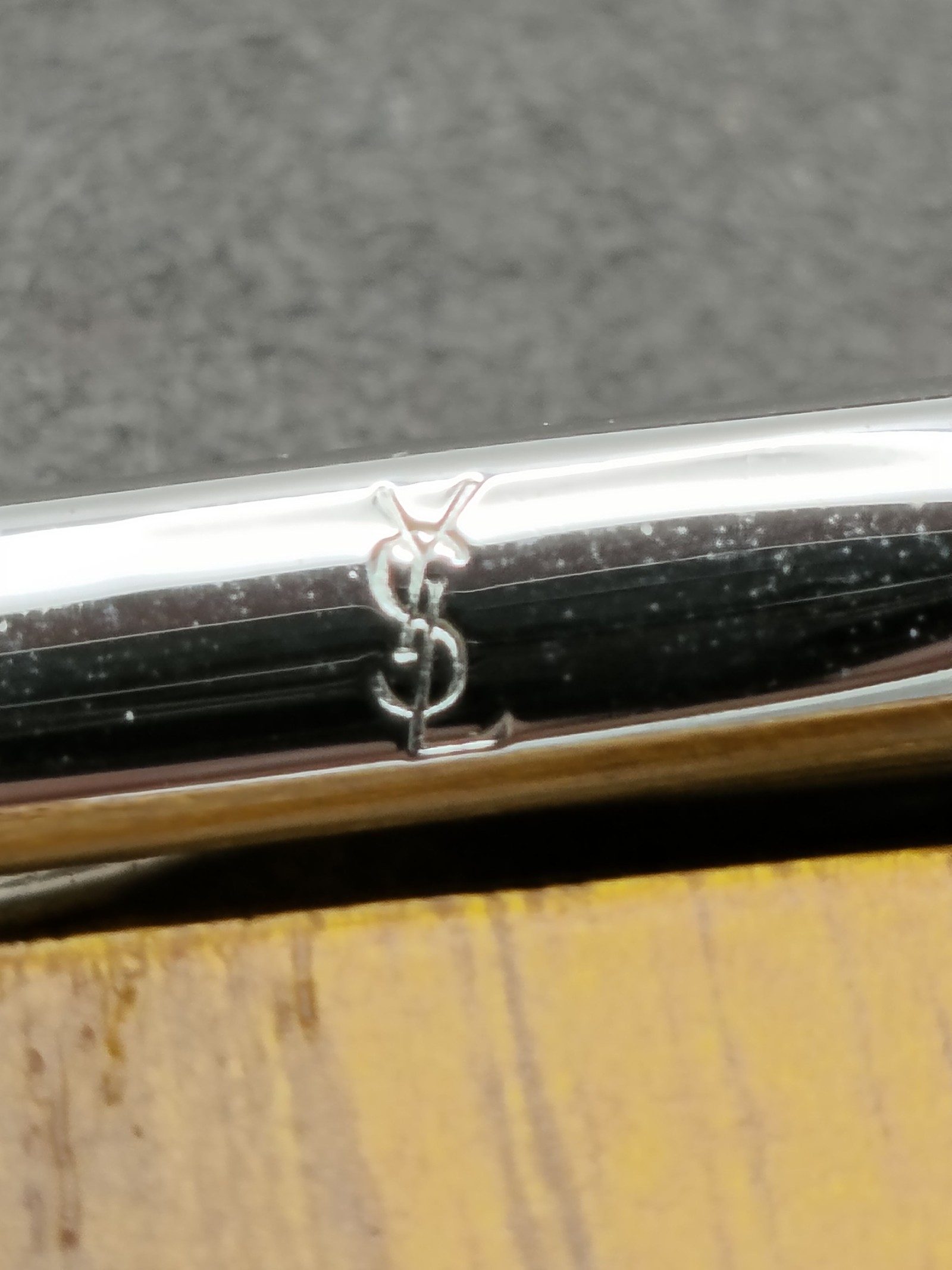 Yves Saint Laurent Silver & Gold Tone Tie Clip image 3