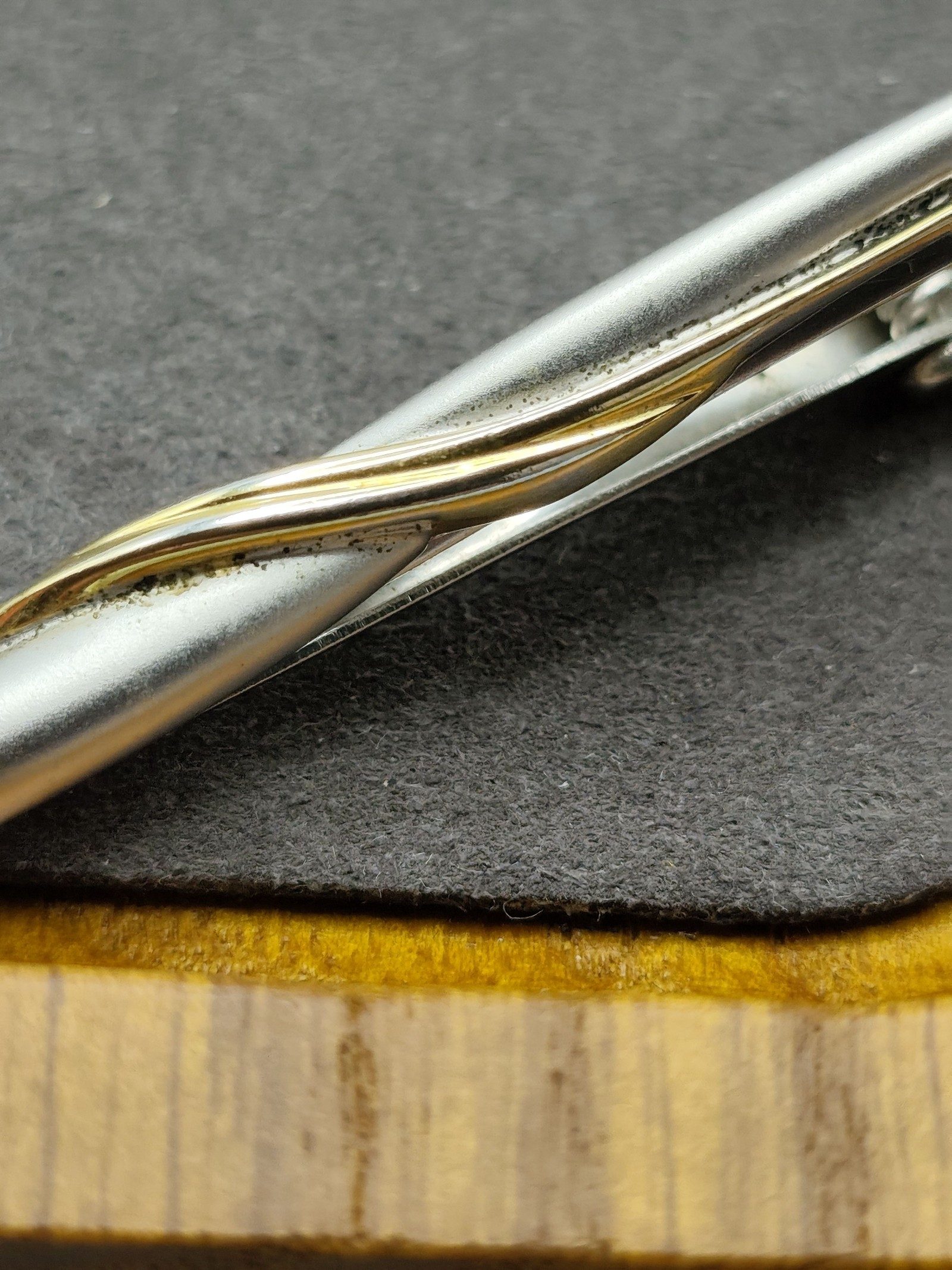 Yves Saint Laurent Silver & Gold Tone Tie Clip image 6