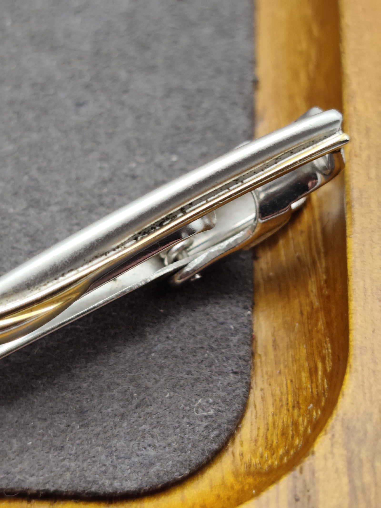 Yves Saint Laurent Silver & Gold Tone Tie Clip image 7