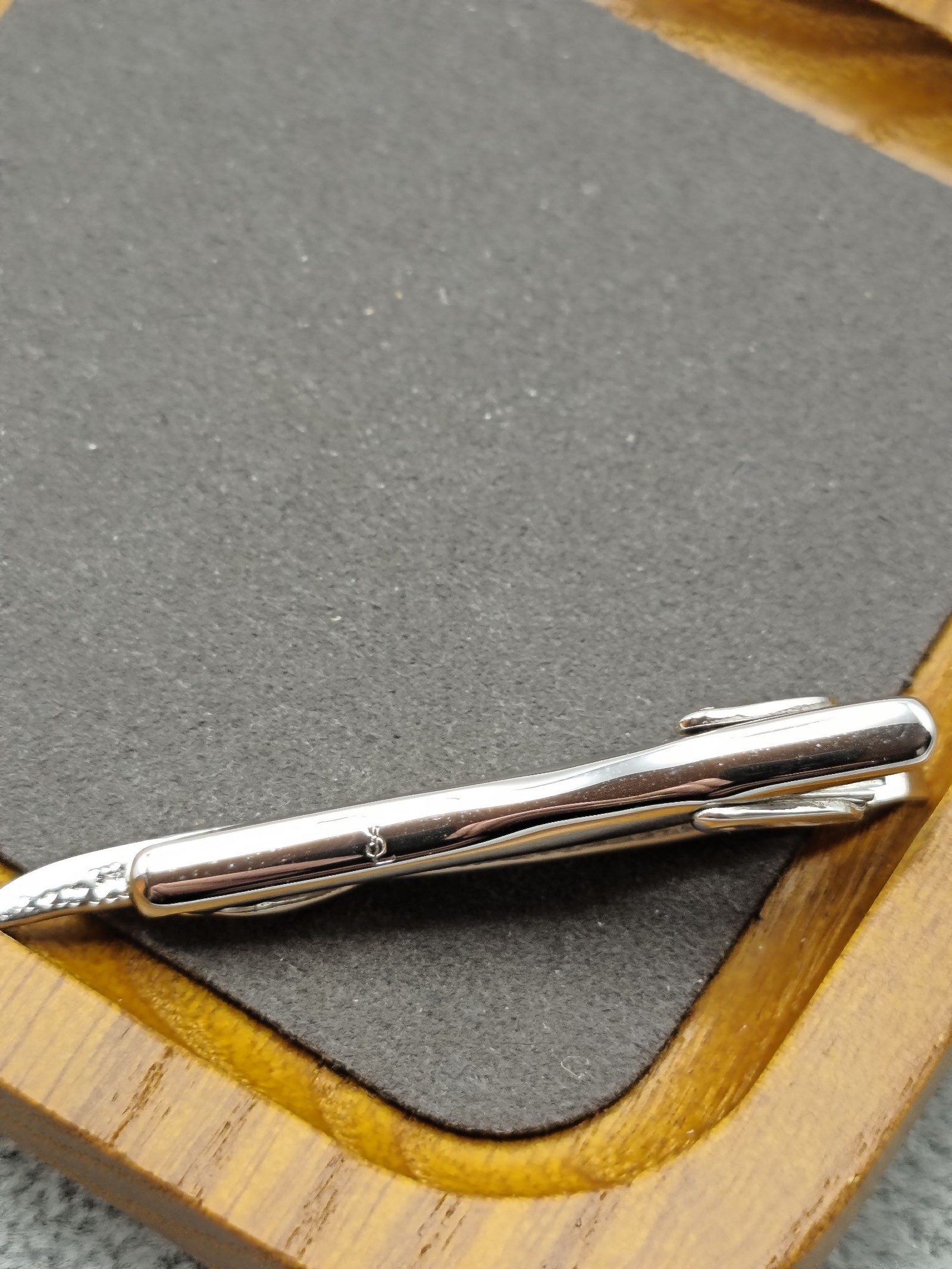 Yves Saint Laurent Silver & Gold Tone Tie Clip image 10