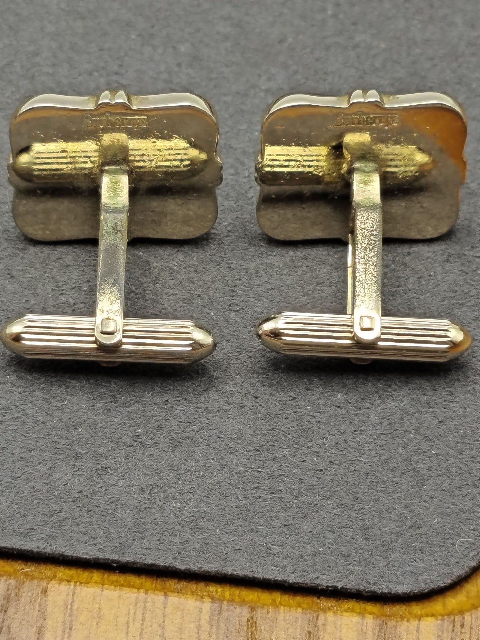 Burberry Vintage Engraved Equestrian Gold Tone Cufflinks image 6