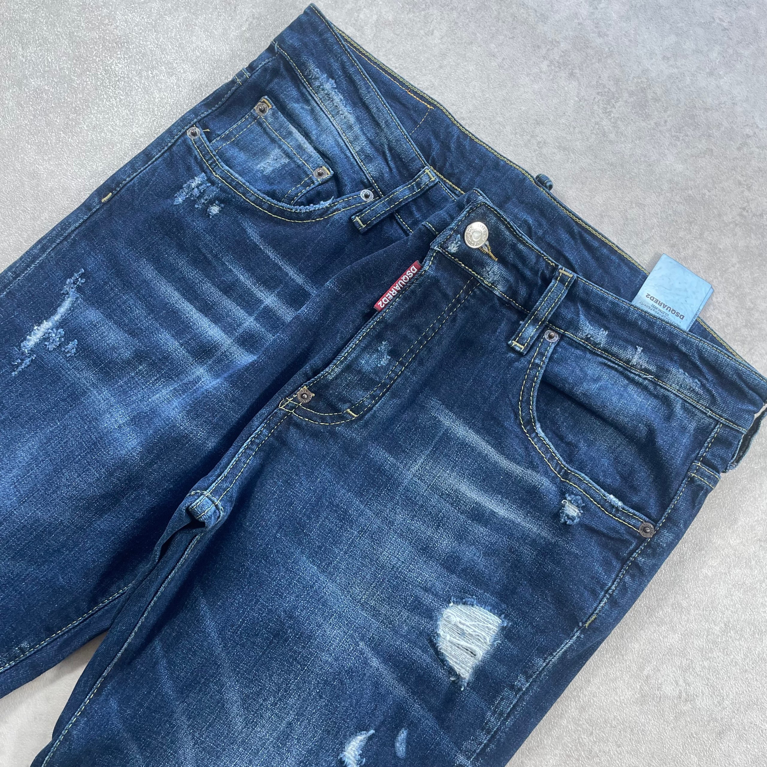 Dsquared 2 Men's Distressed Ripped Denim Jeans Blue Cool Guy, Size 50 W34 L34 image 2
