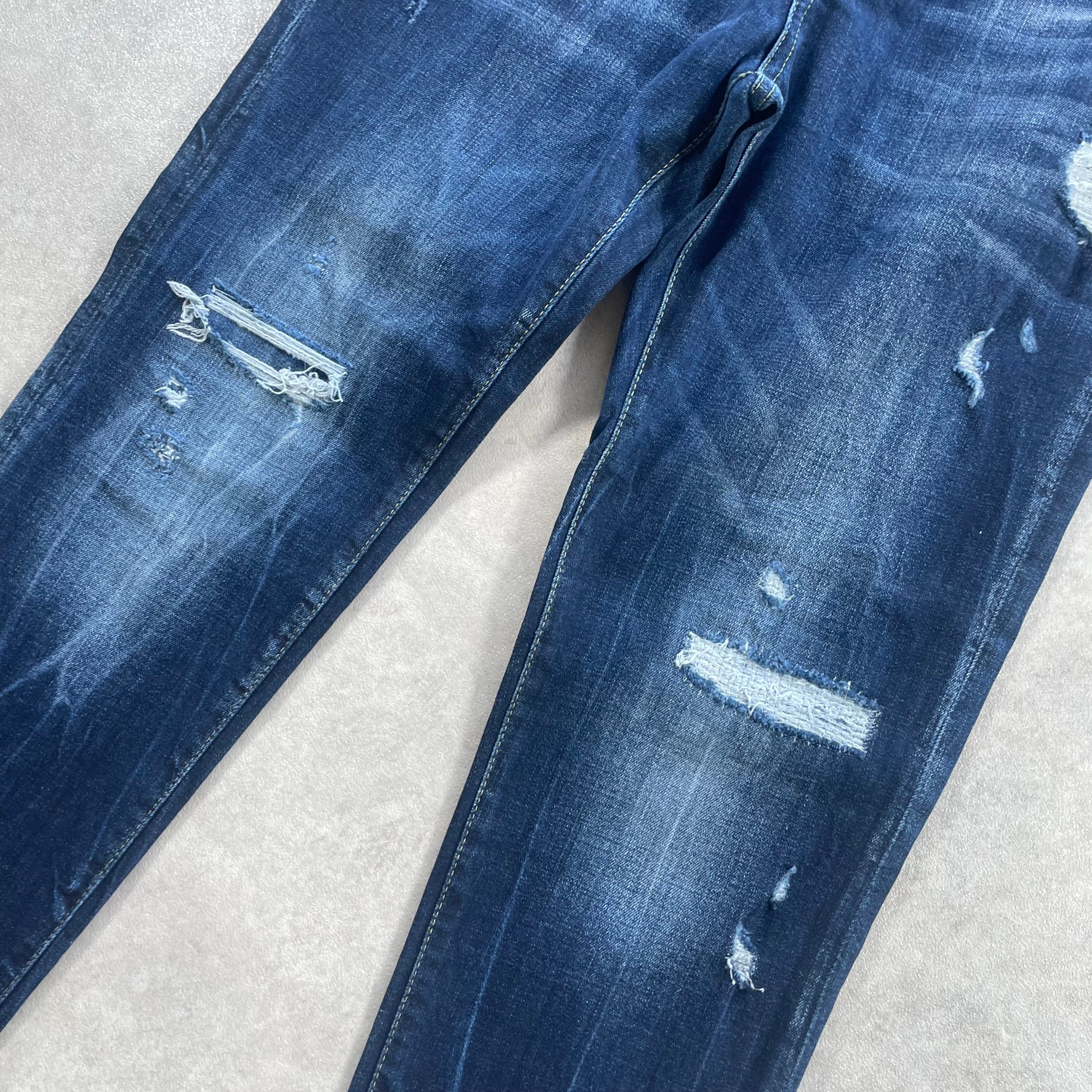 Dsquared 2 Men's Distressed Ripped Denim Jeans Blue Cool Guy, Size 50 W34 L34 image 4