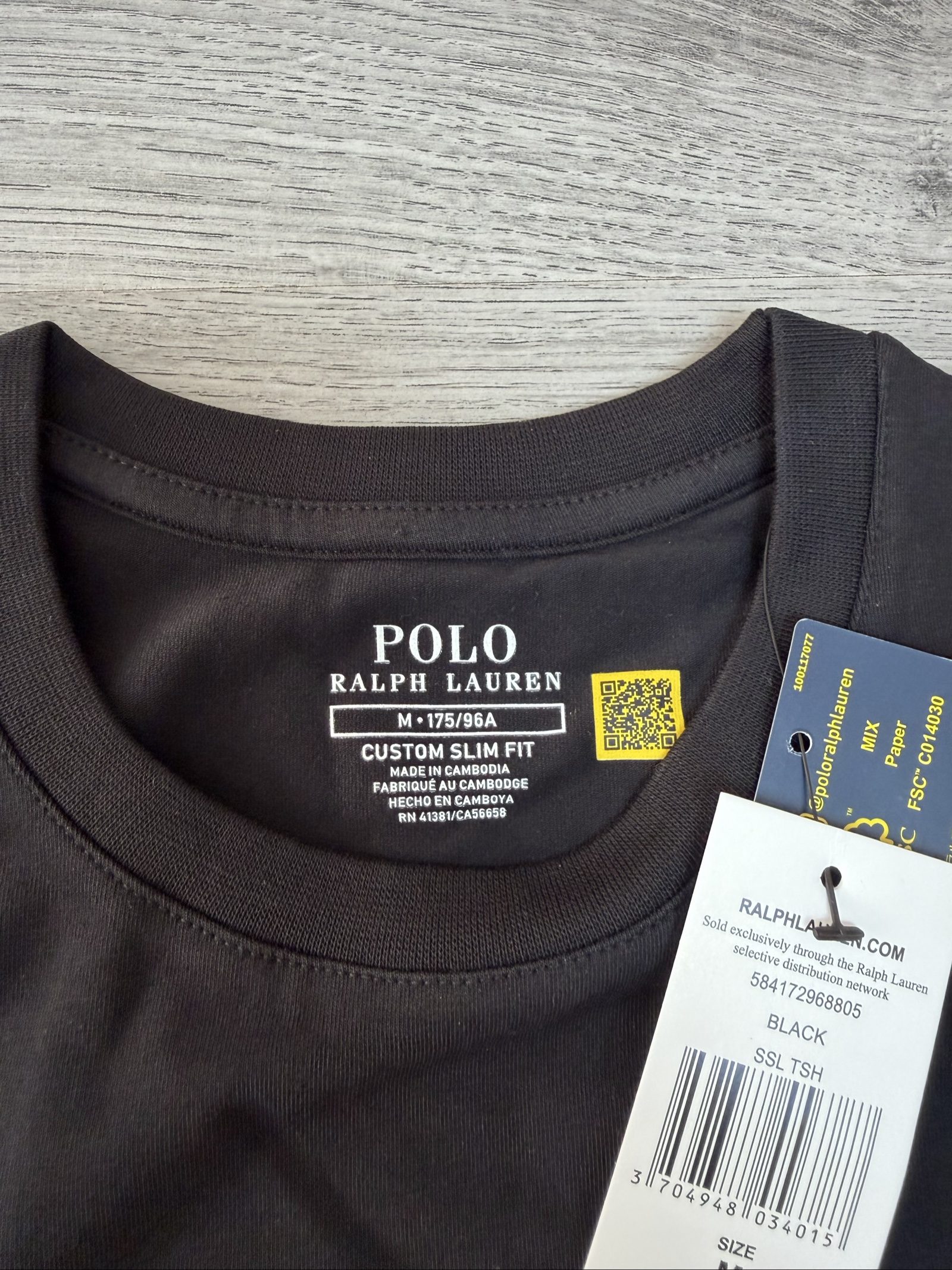 Polo Ralph Lauren Black Bear Print Cotton T-Shirt Medium ( image 4