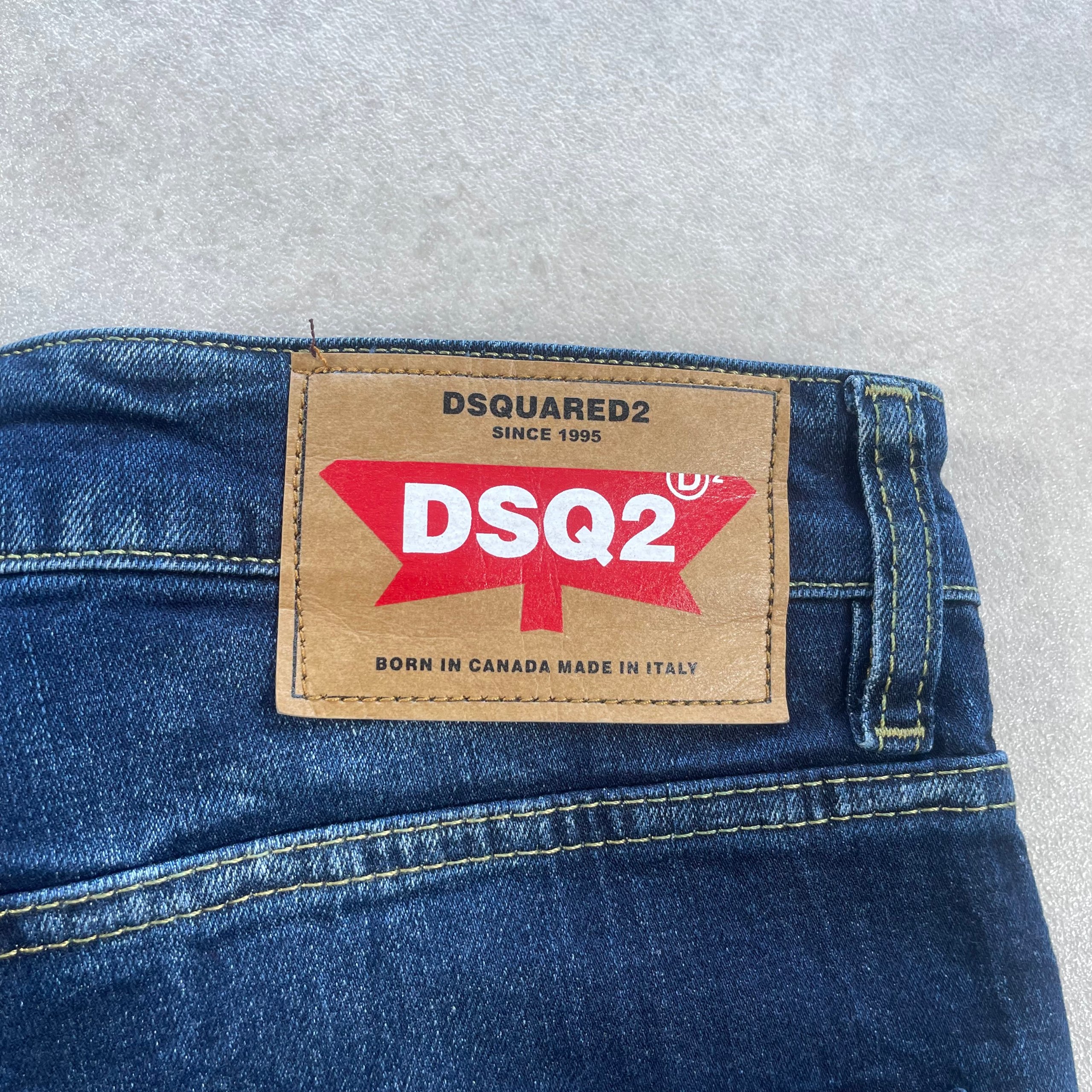 Dsquared 2 Men's Distressed Ripped Denim Jeans Blue Cool Guy, Size 50 W34 L34 image 7