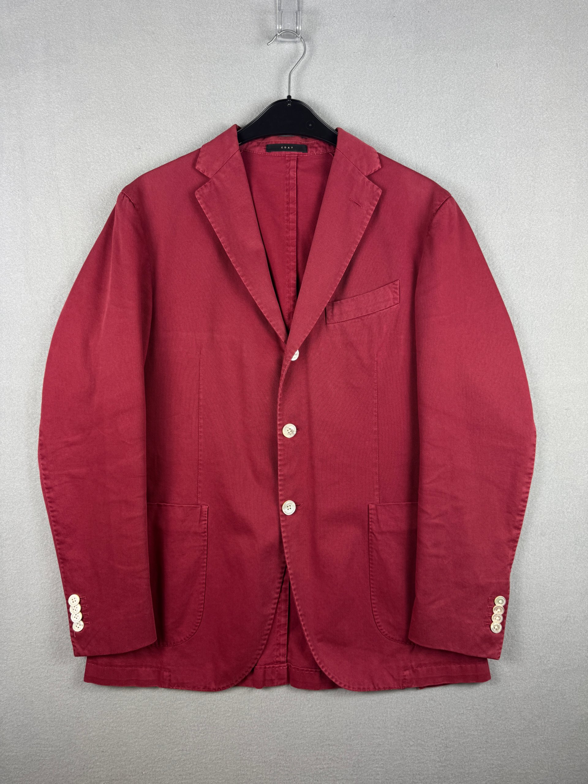 Boglioli Coat Red Cotton Blazer Sportcoat Size 50 / L
