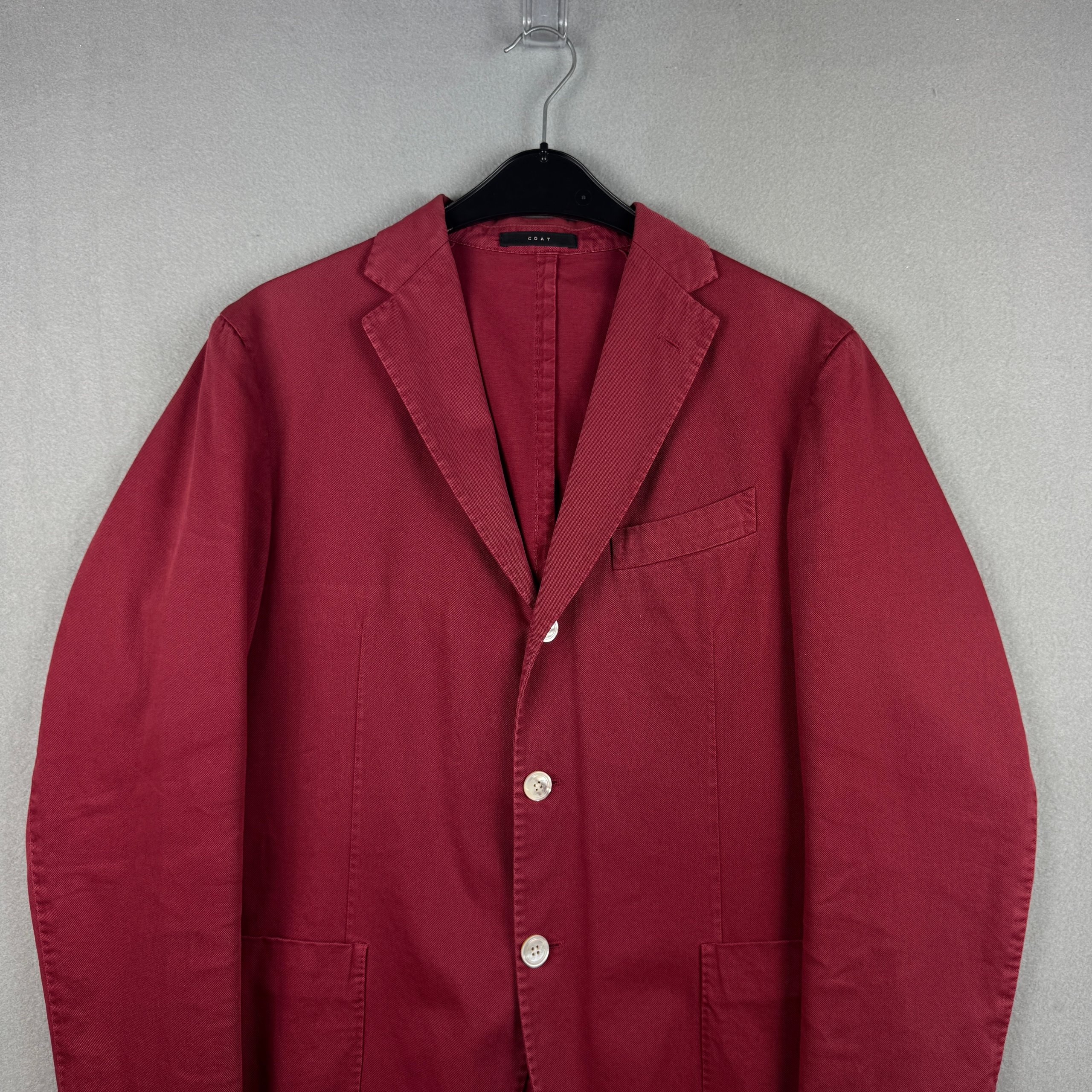 Boglioli Coat Red Cotton Blazer Sportcoat Size 50 / L image 4