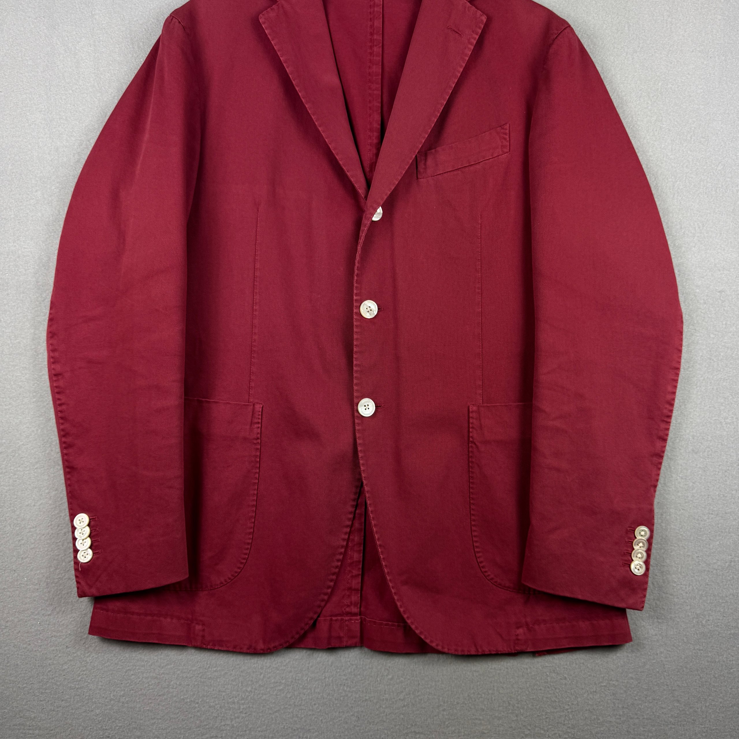 Boglioli Coat Red Cotton Blazer Sportcoat Size 50 / L image 5