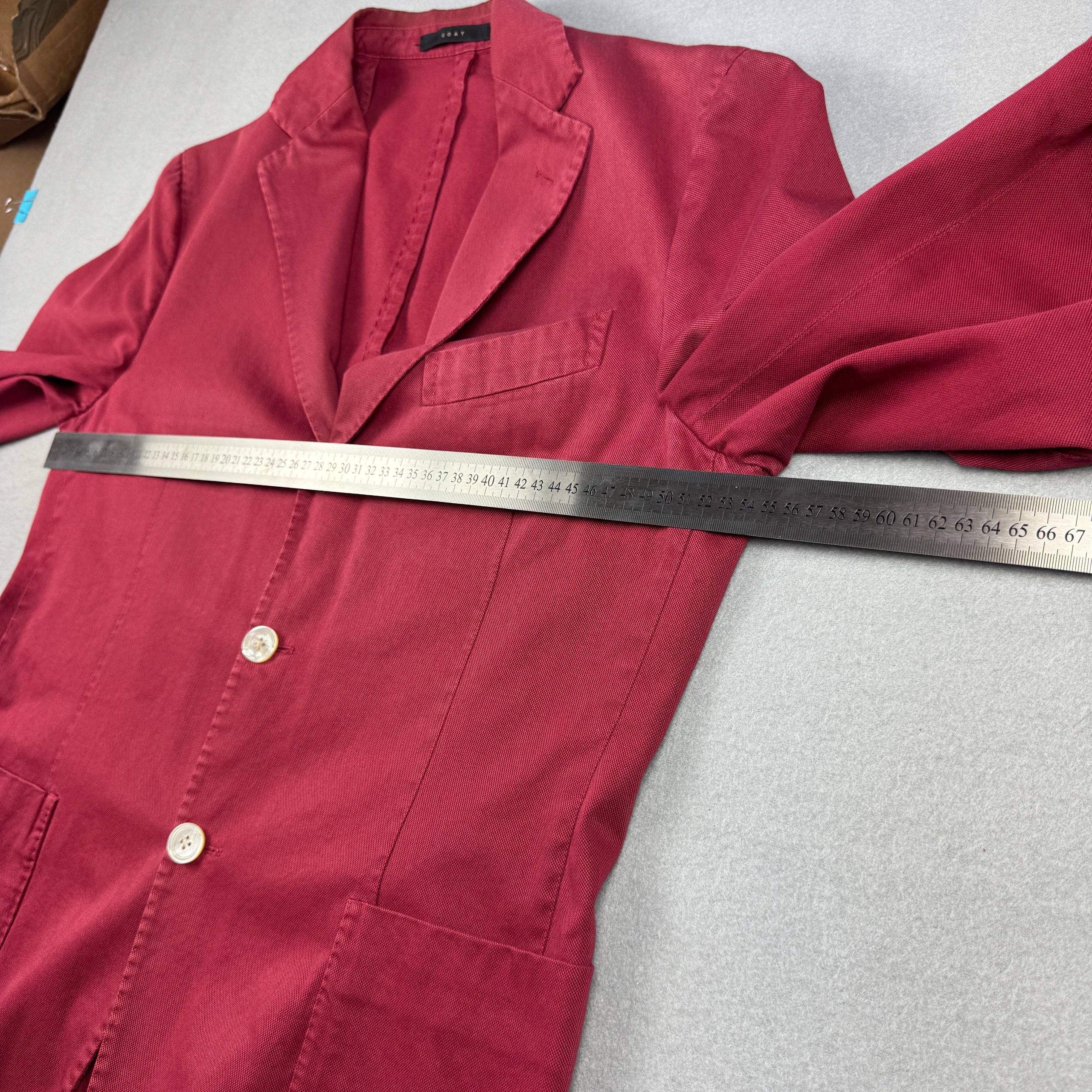Boglioli Coat Red Cotton Blazer Sportcoat Size 50 / L image 6
