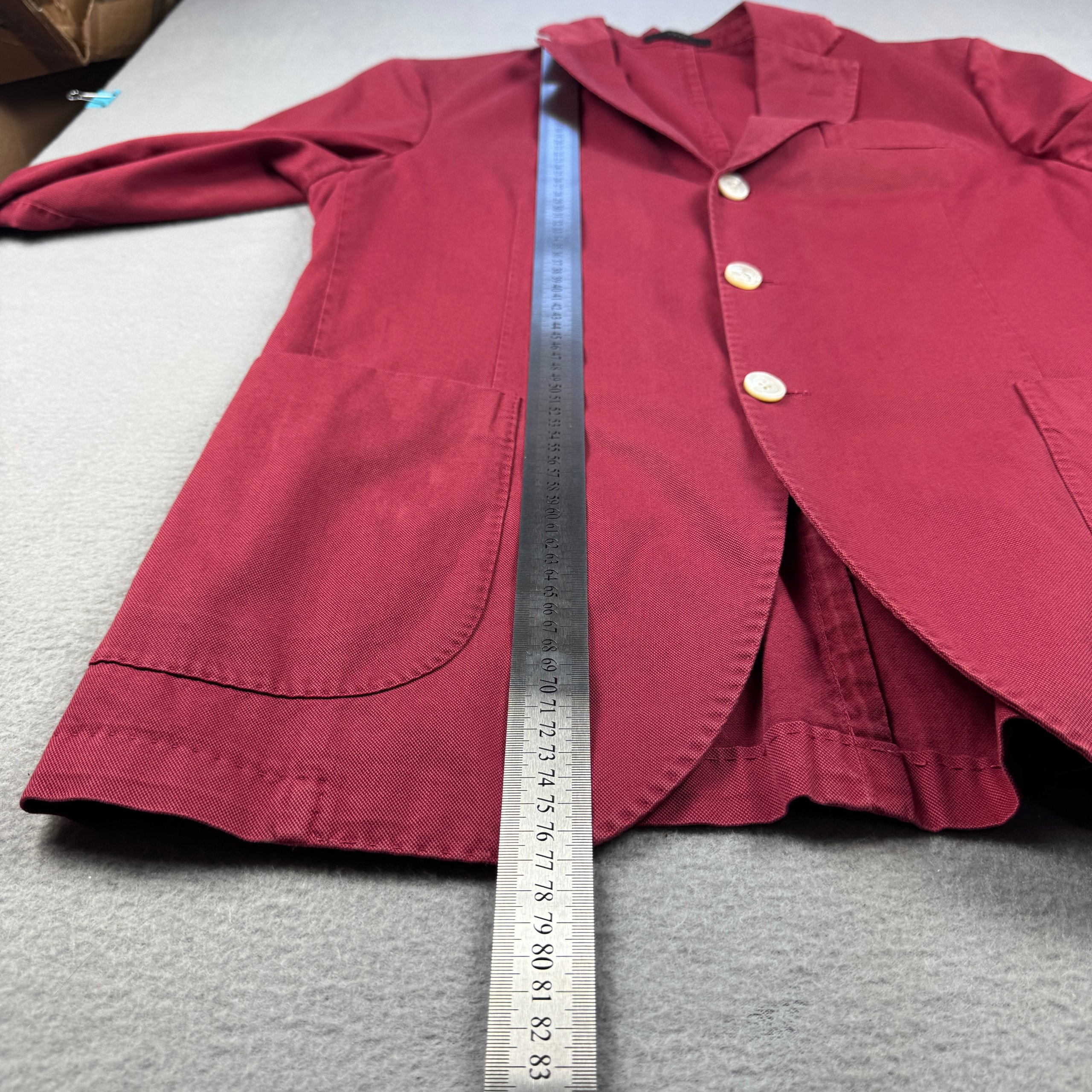 Boglioli Coat Red Cotton Blazer Sportcoat Size 50 / L image 7