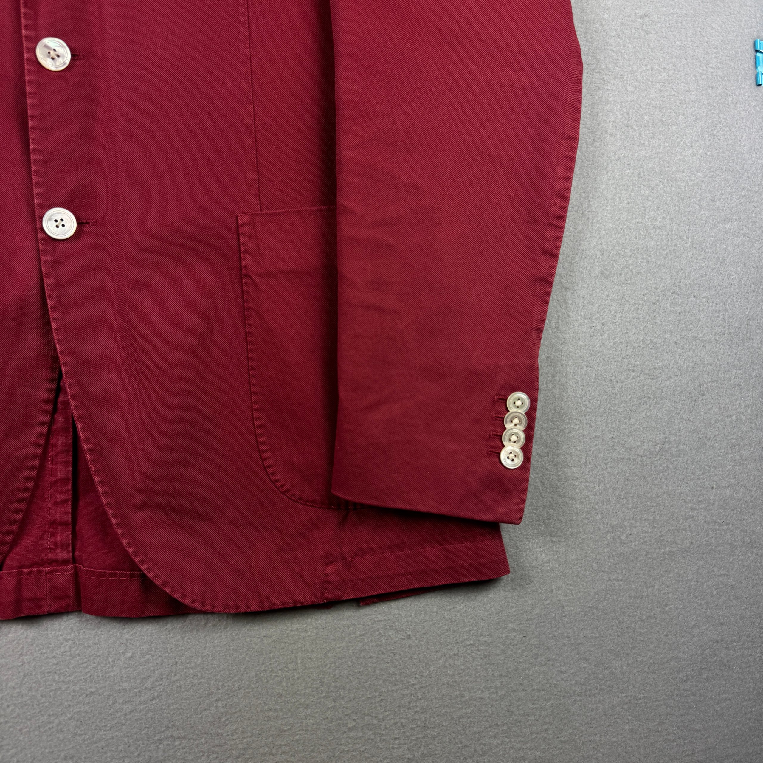 Boglioli Coat Red Cotton Blazer Sportcoat Size 50 / L image 8