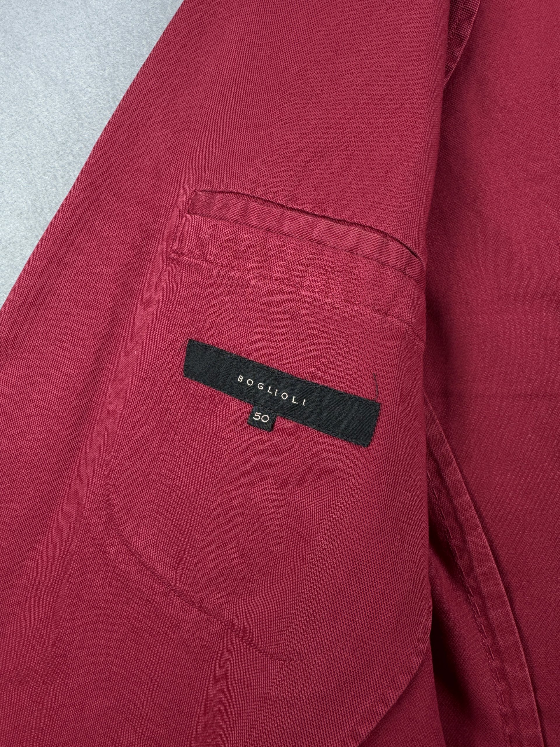 Boglioli Coat Red Cotton Blazer Sportcoat Size 50 / L image 10