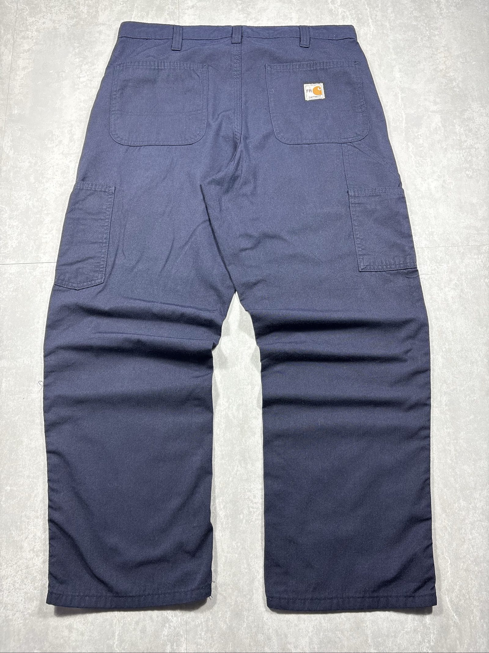 Carhartt Navy FR Work Cargo Trousers W28