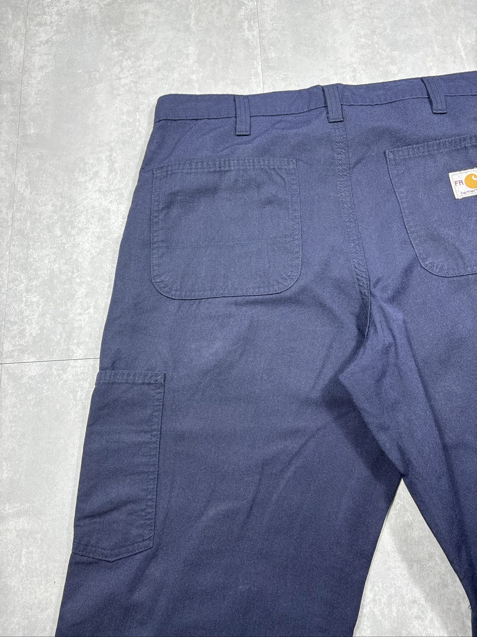 Carhartt Navy FR Work Cargo Trousers W28 image 3