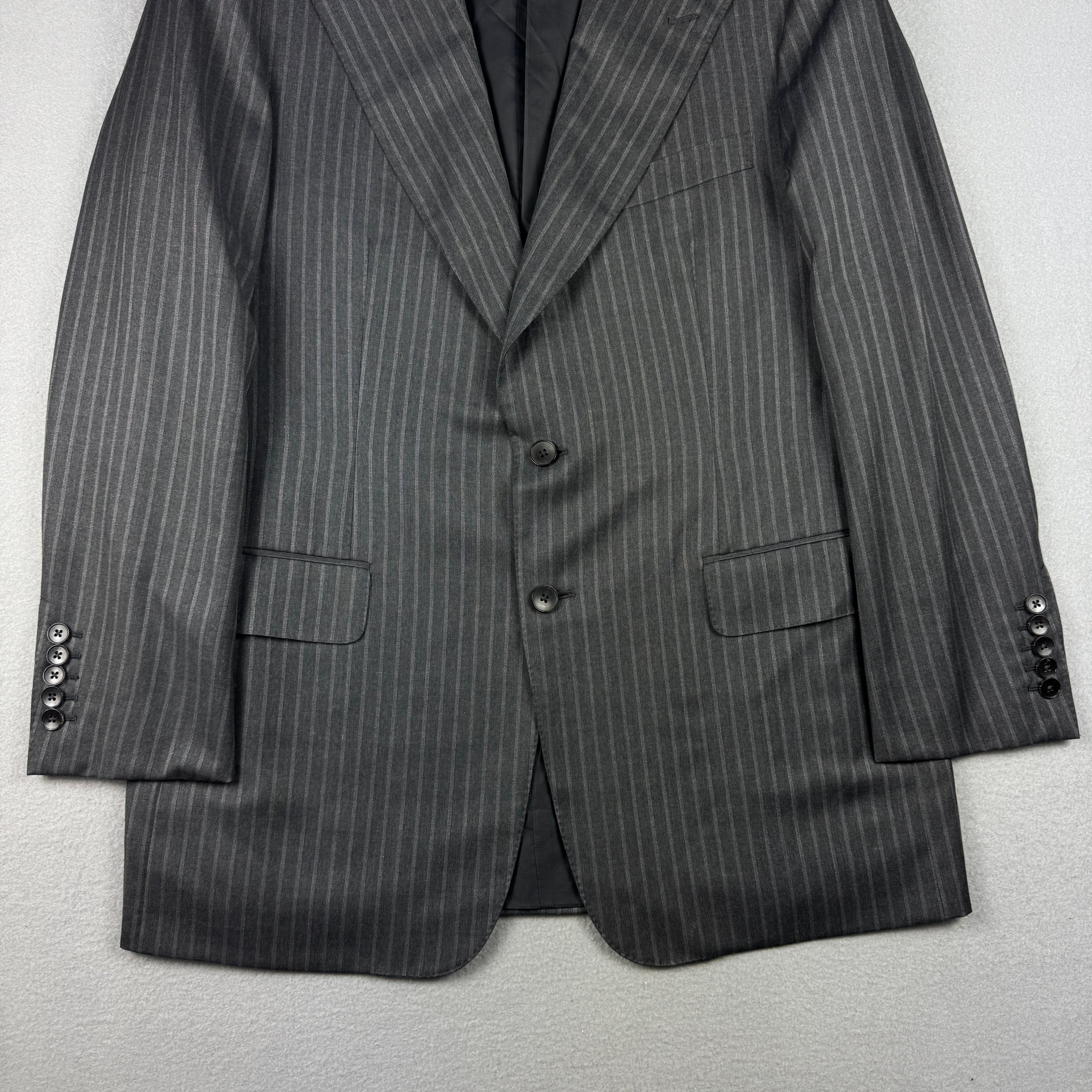 Gucci by Tom Ford Men`s Grey Stripe Wool Blazer Size 54R / XL-XXL image 3